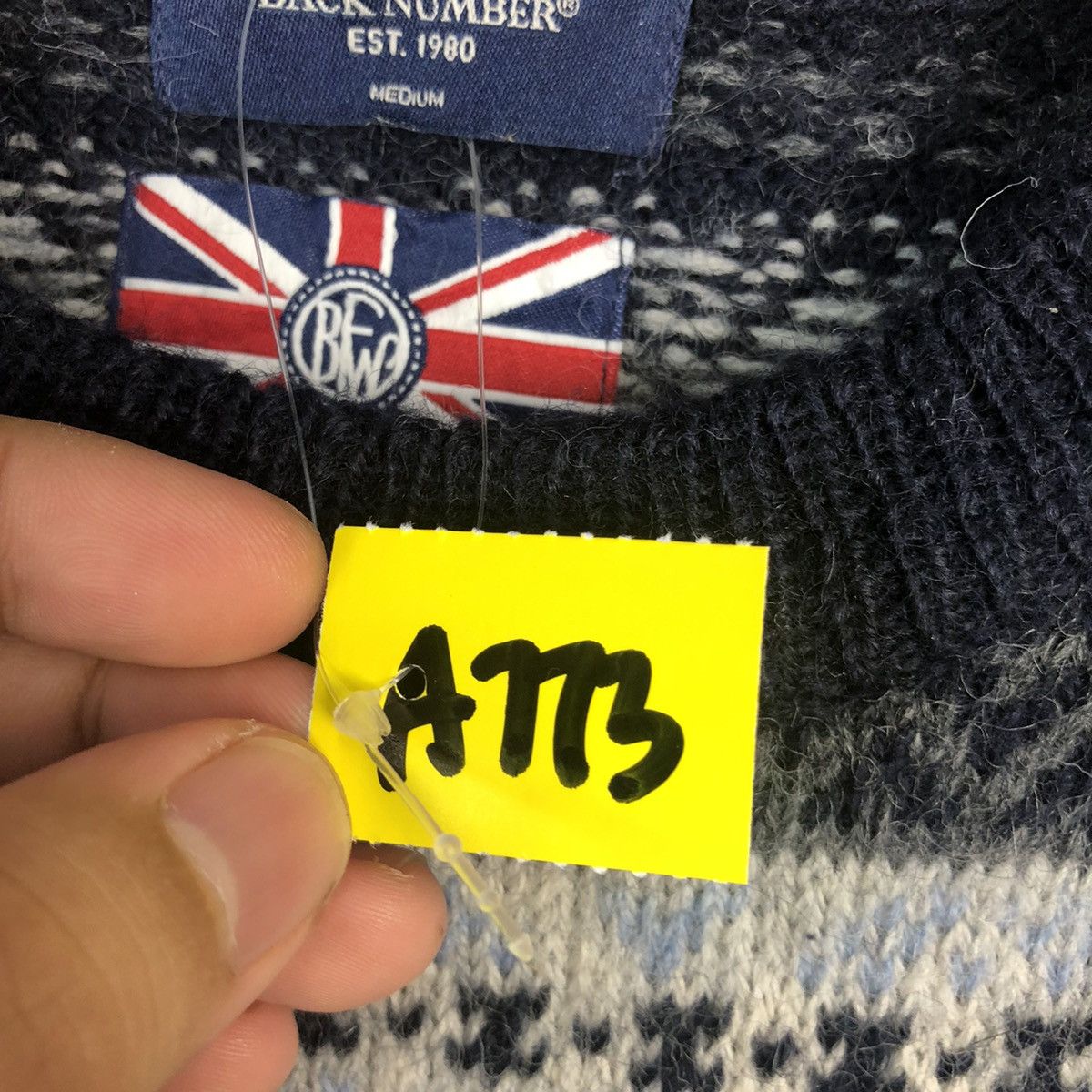Homespun Knitwear × Japanese Brand × Vintage Back Number art Blue Knitwear like coogi #A773 Size M / US 6-8 / IT 42-44 - 11 Thumbnail