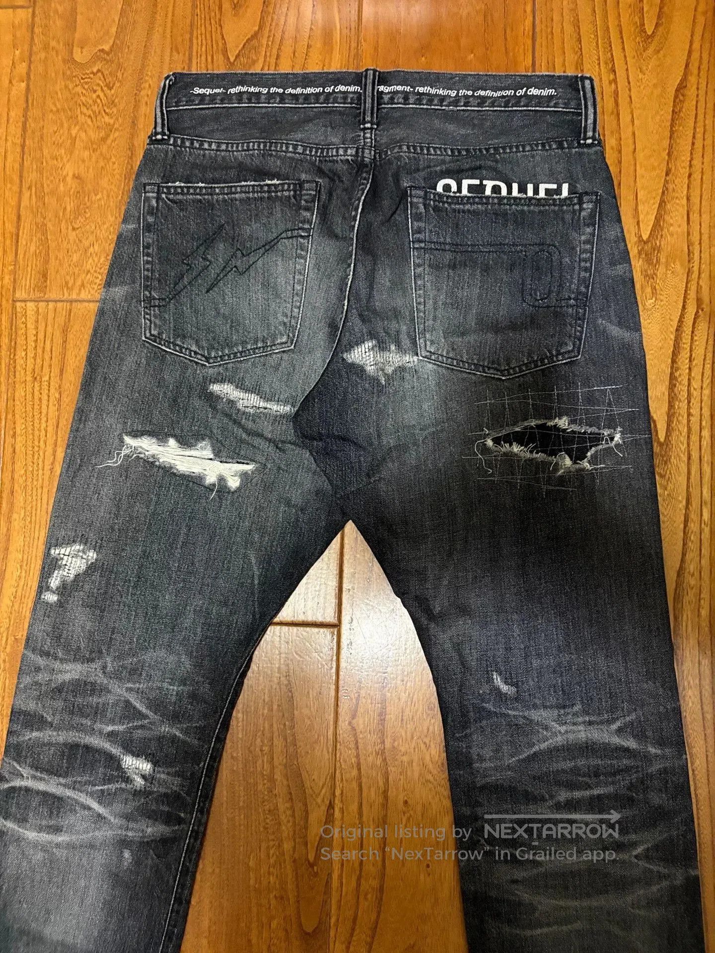 Vanquish sequel fragment denim pants with distressing. Size US 32 / EU 48 - 5 Thumbnail