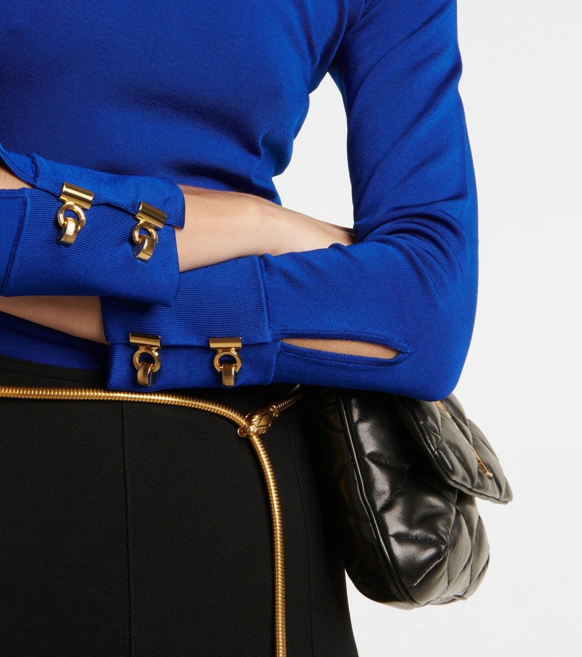 Saint Laurent Paris o1y0126 Sweater in Bright Blue Size M / US 6-8 / IT 42-44 - 3 Thumbnail