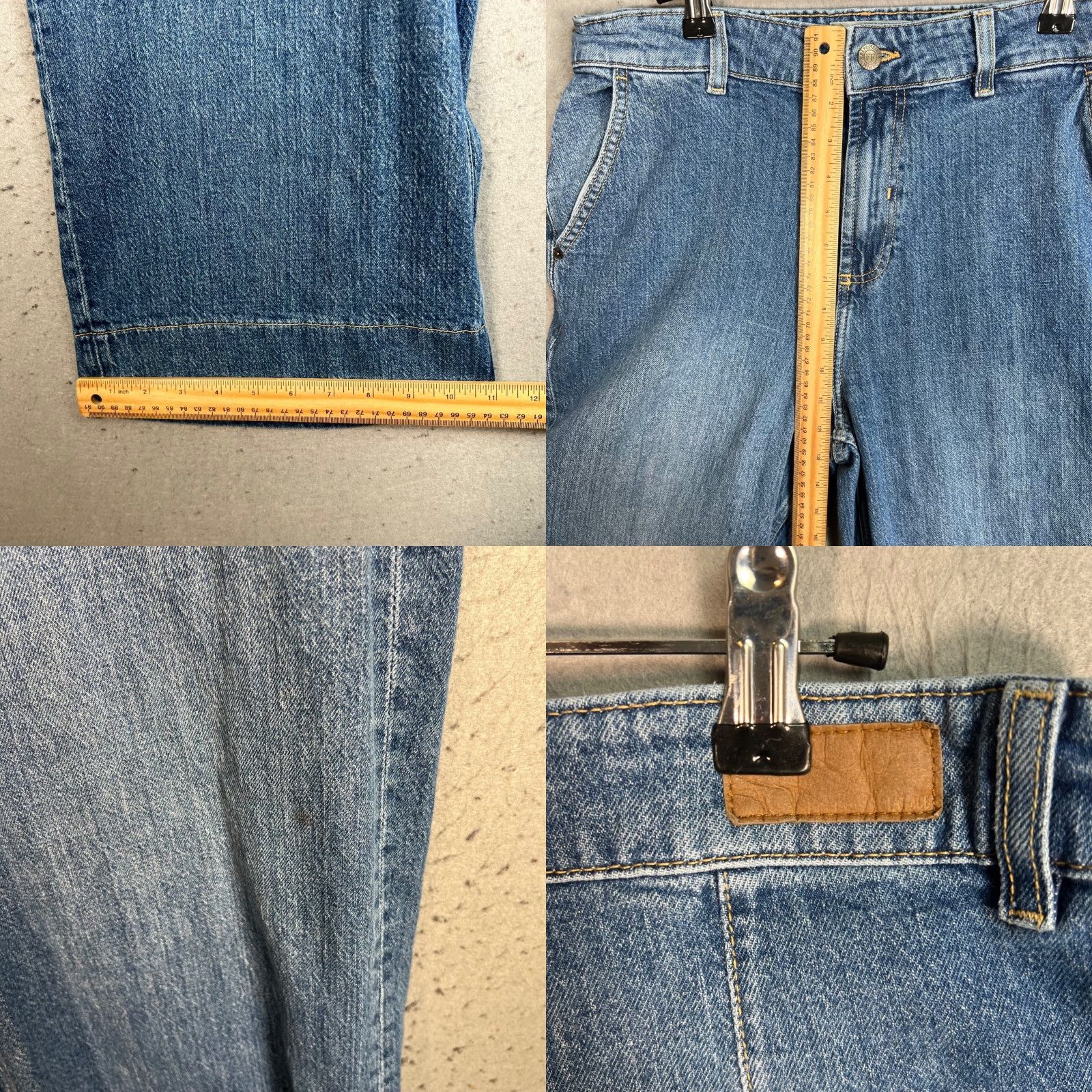 FatFace Fatface Womens Jeans Size 8R Blue Cropped Denim Wide-Leg 5-Pocket Style Regular Rise High Inseam 25 in Cotton Blend Denim Shirt? Size 30" / US 8 / IT 44 - 8 Thumbnail