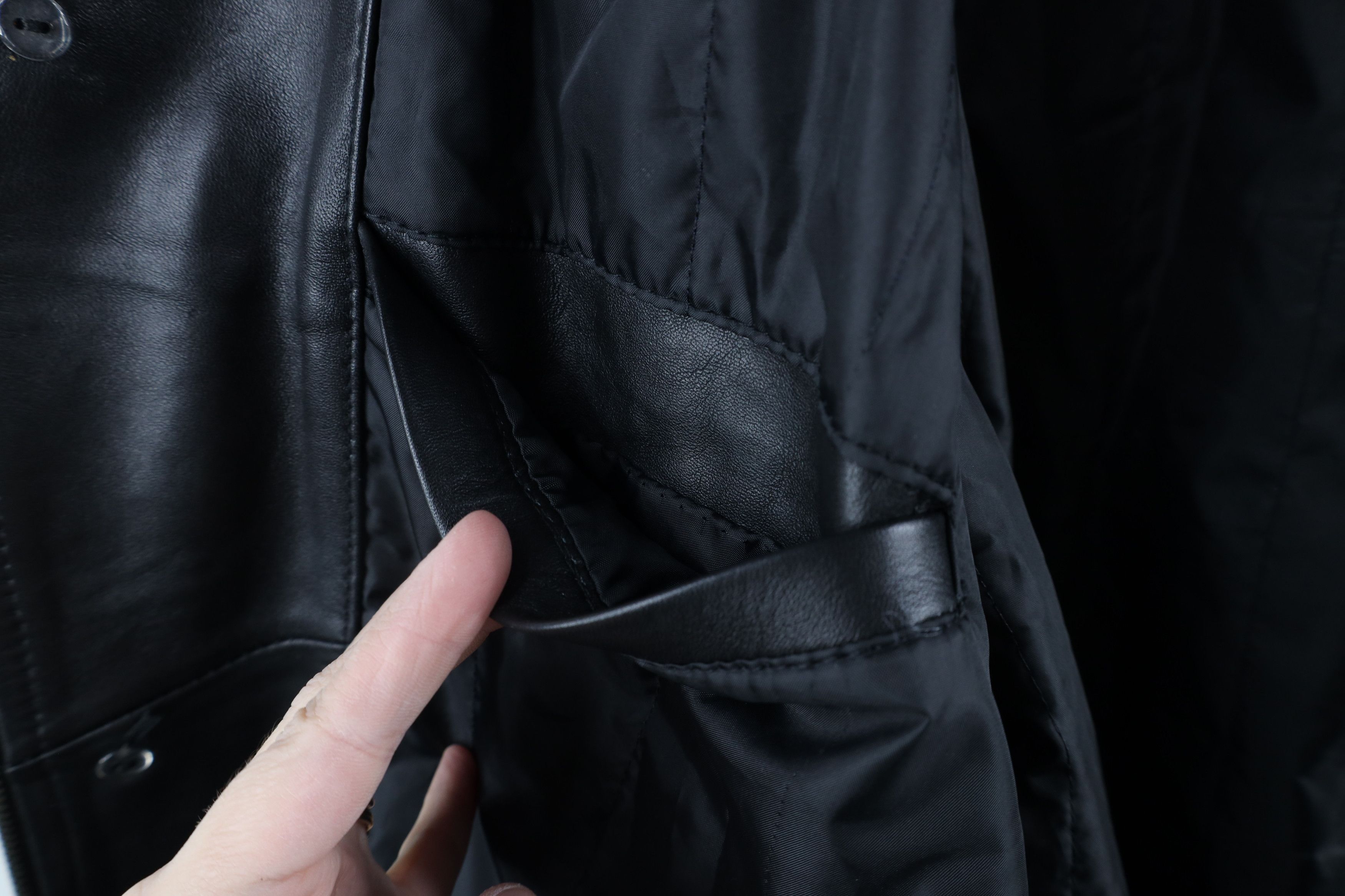 Vintage Vintage 90s Streetwear Elbow Patch Leather Jacket Coat Black Size US XXL / EU 58 / 5 - 9 Thumbnail