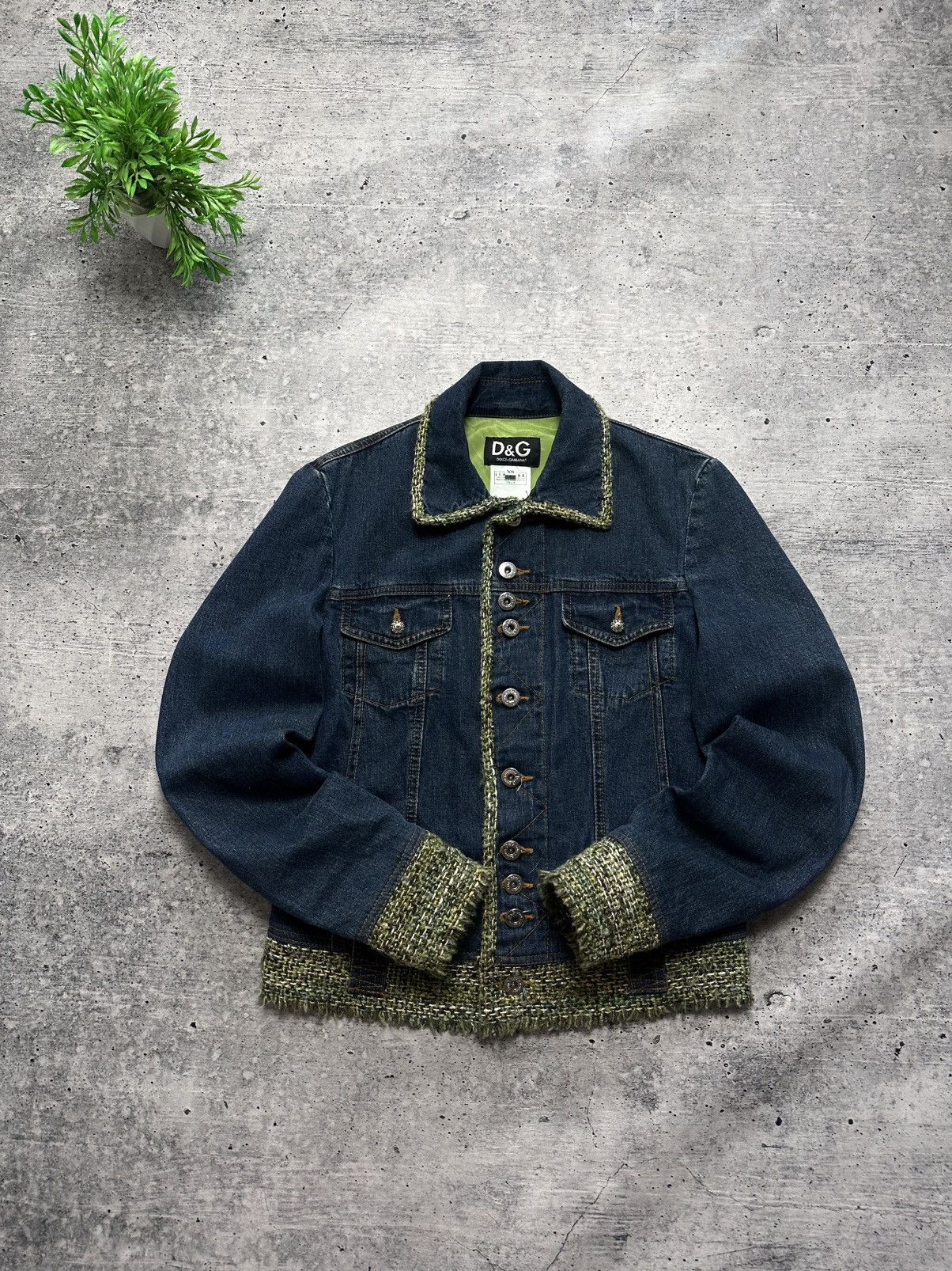 Dolce & Gabbana Vintage Dolce Gabbana Denim Wool Insert D&G Jacket Size XS / US 0-2 / IT 36-38 - 2 Thumbnail