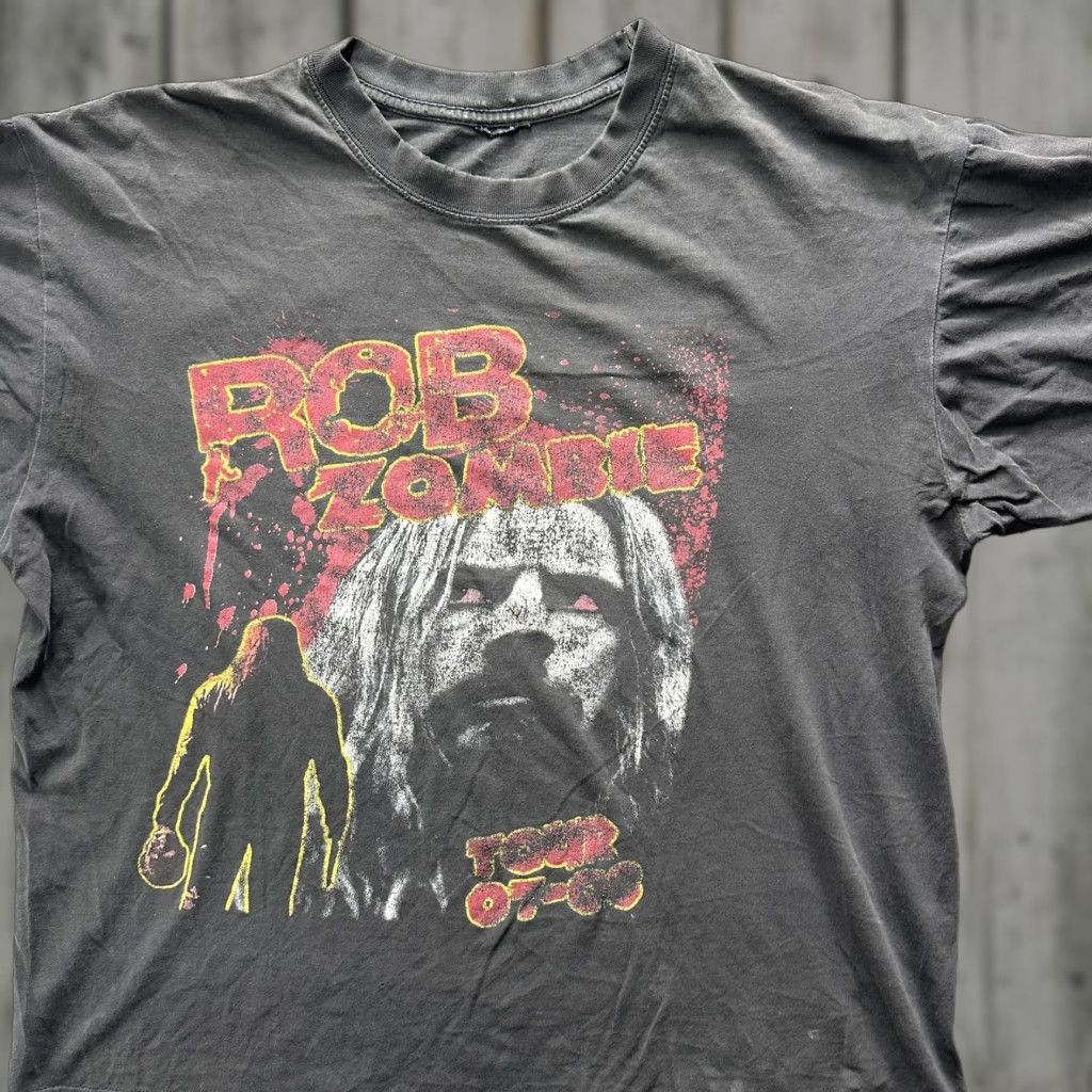 Vintage VINTAGE Rob Zombie Tour 07-08 Shirt Mens XL Black Horror Concert Graphic Band Music Tee Size US XL / EU 56 / 4 - 1 Thumbnail