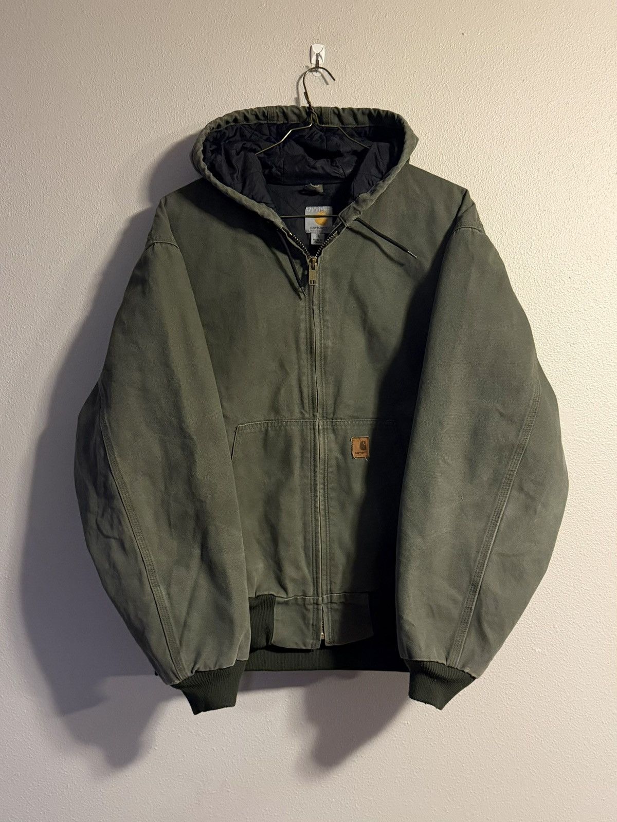 Carhartt Carhartt Jacket Mens Green C26 MOS Canvas Arctic Quilt