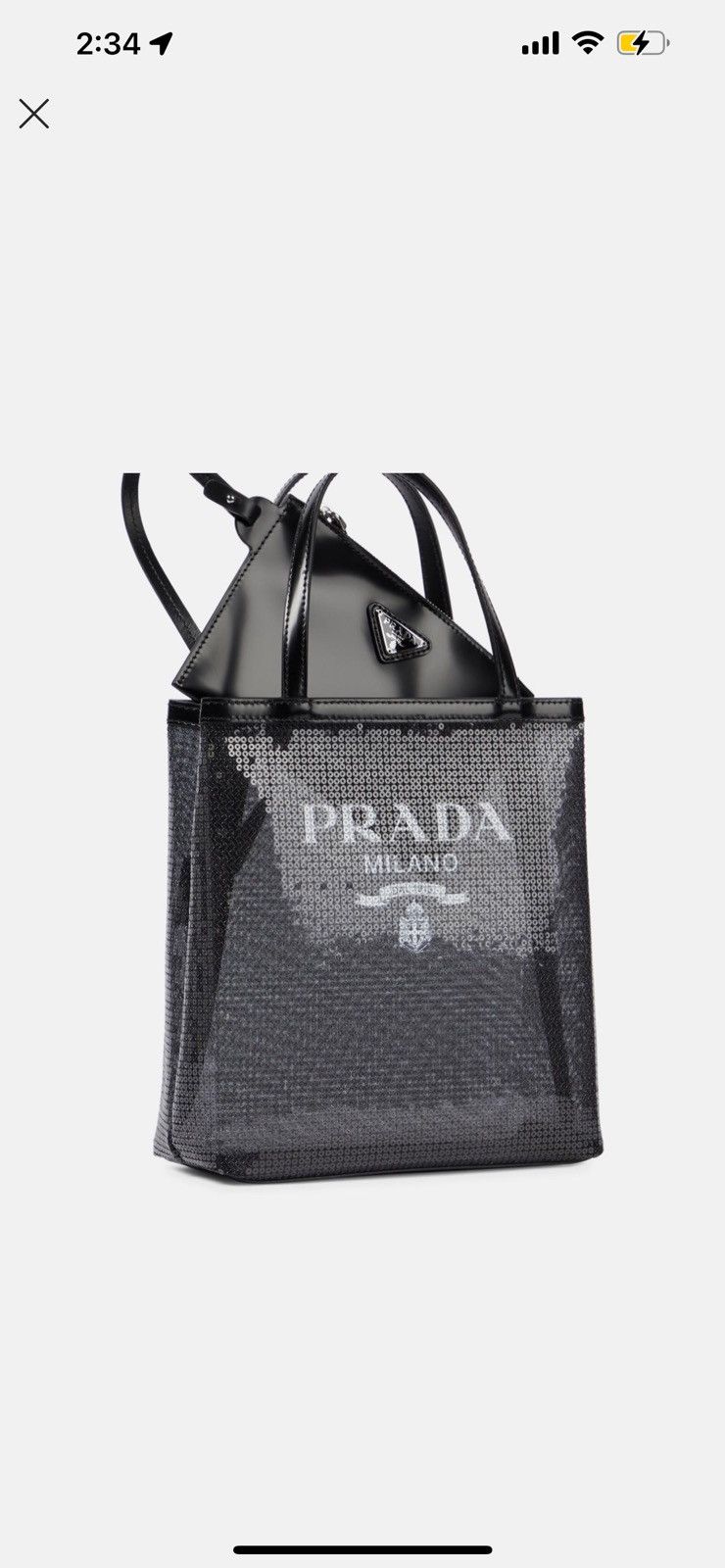 Prada Prada sequin embellished tote Size ONE SIZE - 1 Preview