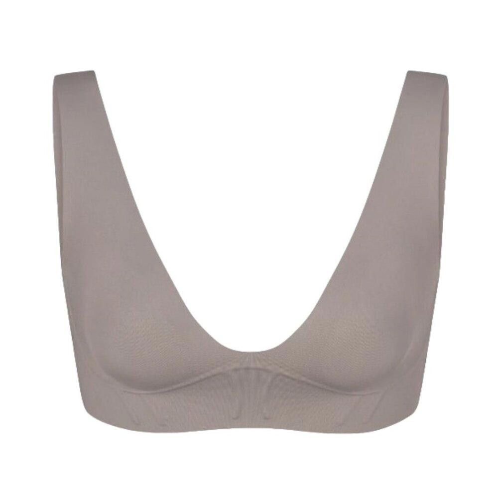 Designer SKB1707 Skims NWT BONDED CORSET PLUNGE BRALETTE Steel 4X Size ONE SIZE - 1 Thumbnail