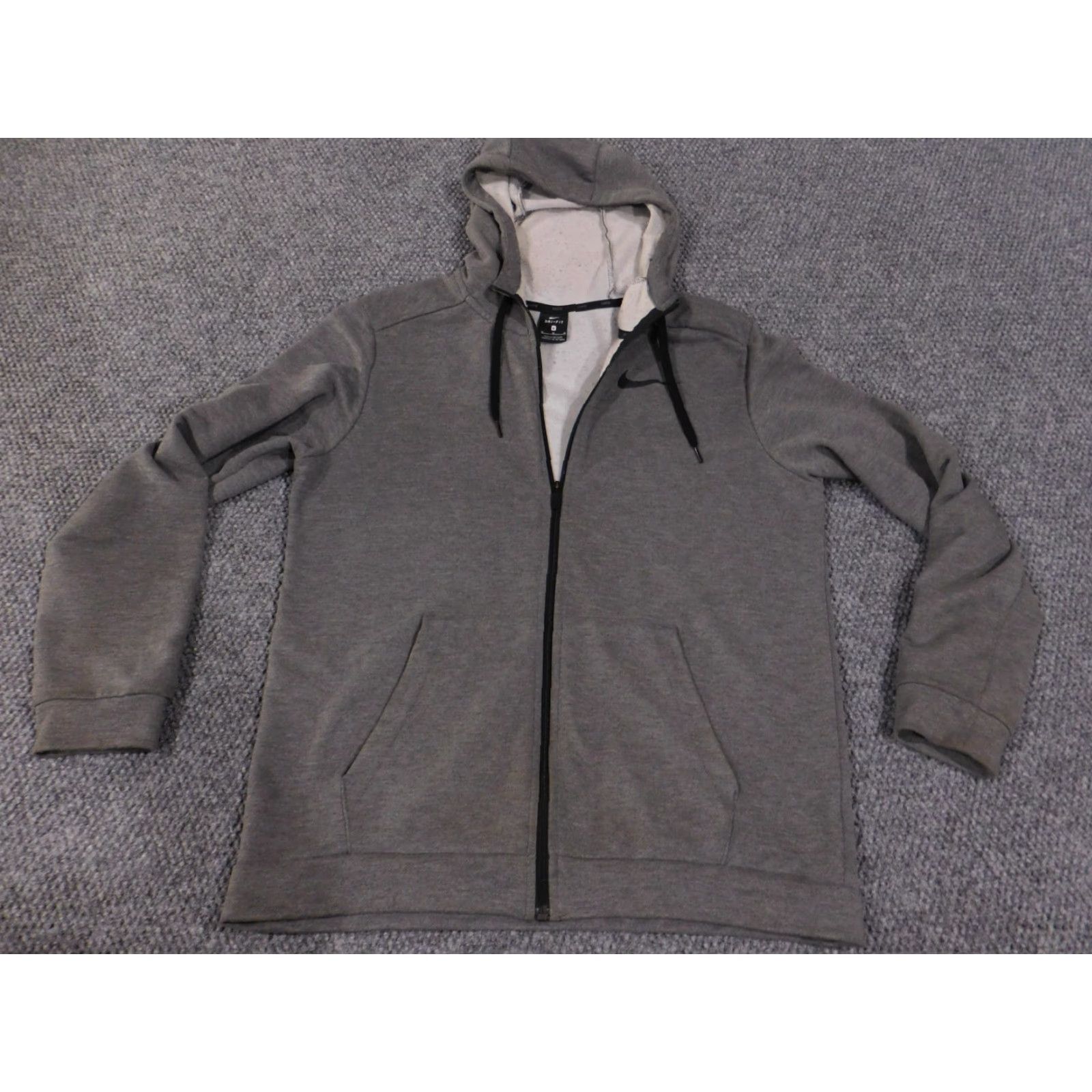 Nike Nike Hoodie Mens Medium Gray Swoosh Logo Pullover Sweatshirt Full Zip Active Size US M / EU 48-50 / 2 - 2 Thumbnail