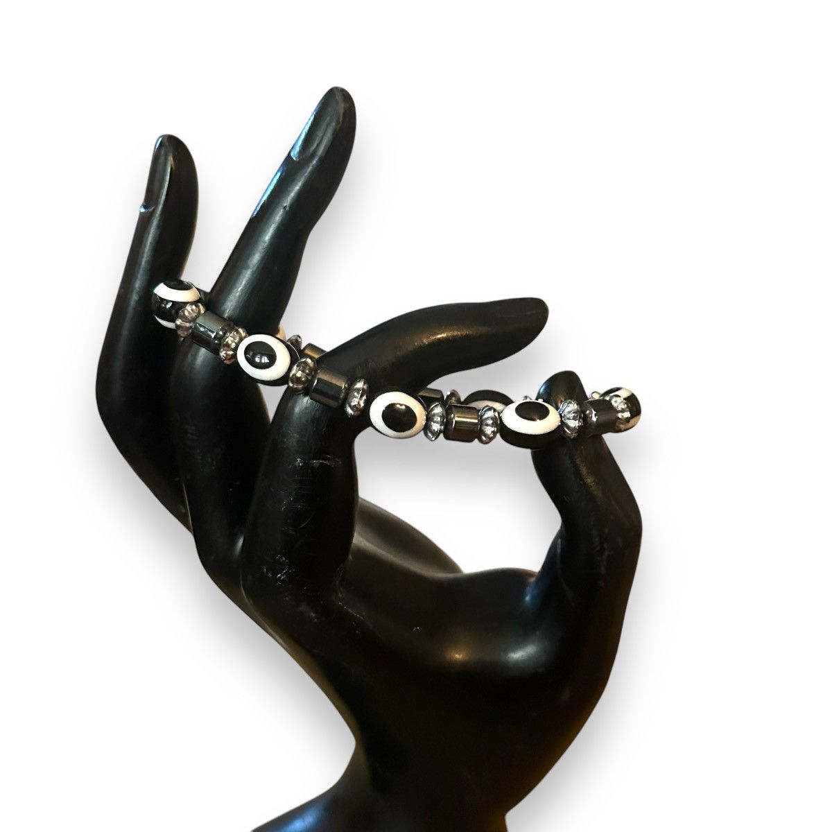 Other Hematite evil eye bead stretch bracelet Size ONE SIZE - 3 Thumbnail