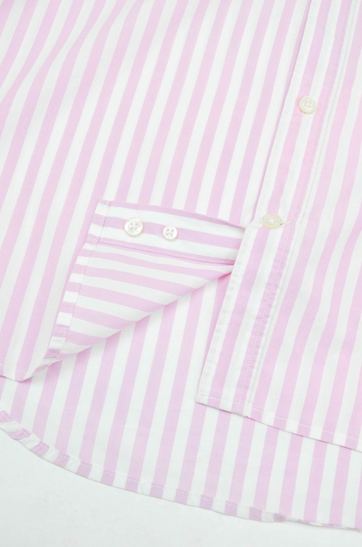Designer Marina Yachting Striped Pink White Cotton Casual Shirt M Size US M / EU 48-50 / 2 - 13 Thumbnail