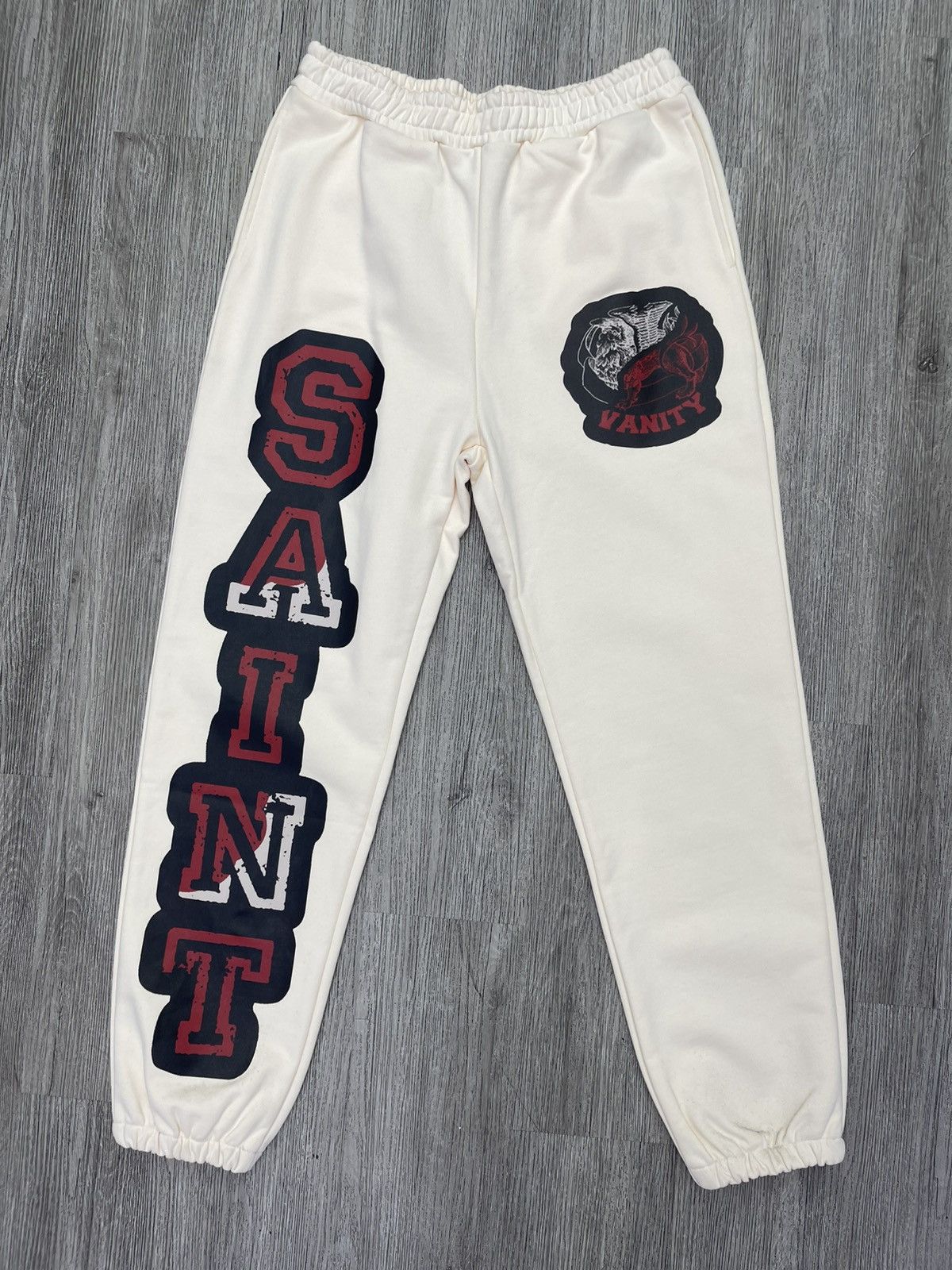 Saint Vanity Saint Vanity Sweatpants cream/ red logo Size US 30 / EU 46 - 1 Thumbnail