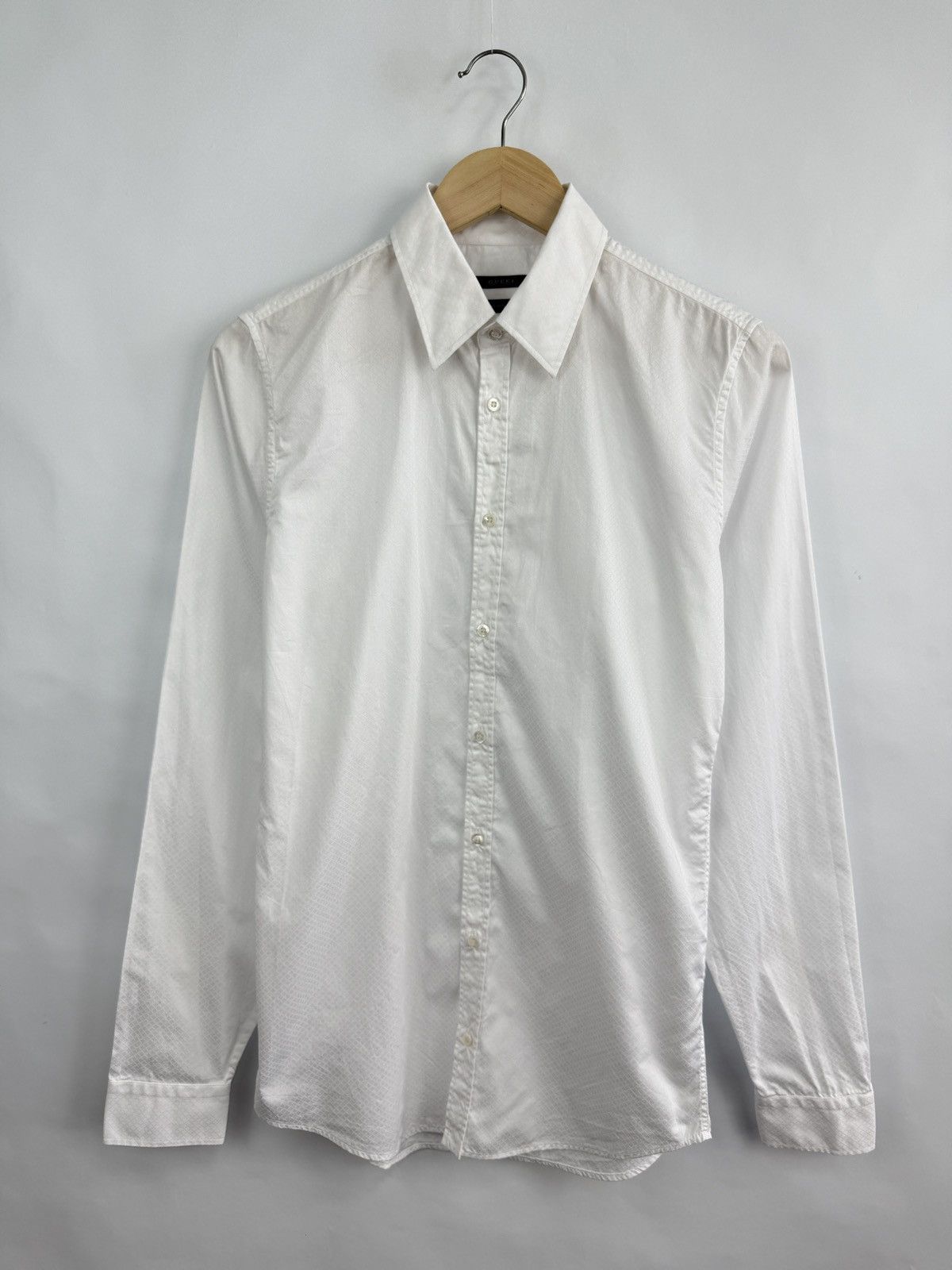 Gucci 🇮🇹 Gucci Classic Skinny Shirt Made in Italy Rare Retro Y2K Size US S / EU 44-46 / 1 - 3 Thumbnail