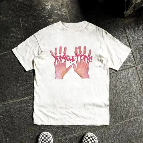 VIBE White casual street retro devil finger print t-shirt Size US L / EU 52-54 / 3 - 3 Thumbnail