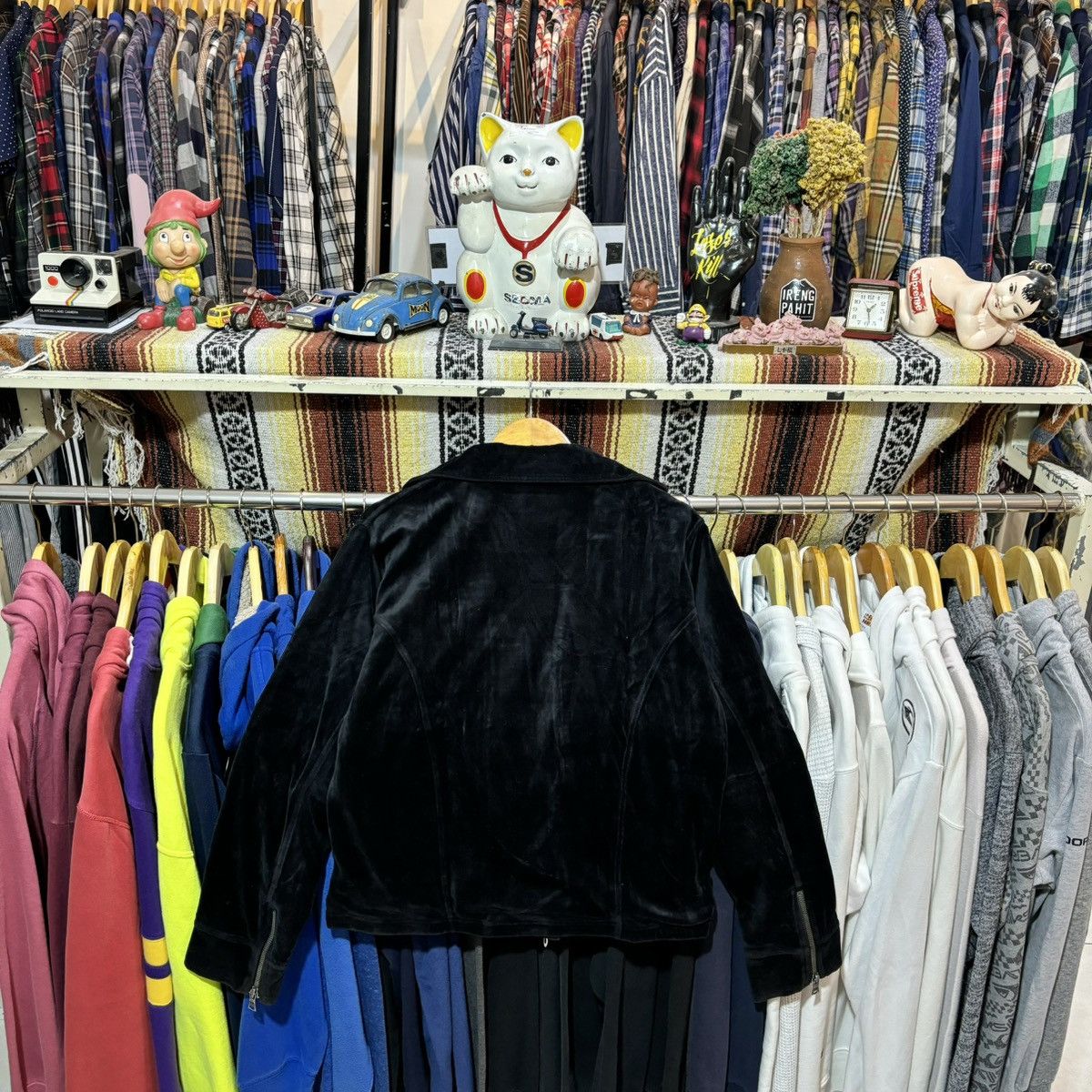 Beams Plus × Beauty Beast × If Six Was Nine Beams zip-up velvet biker jacket Size US M / EU 48-50 / 2 - 5 Thumbnail