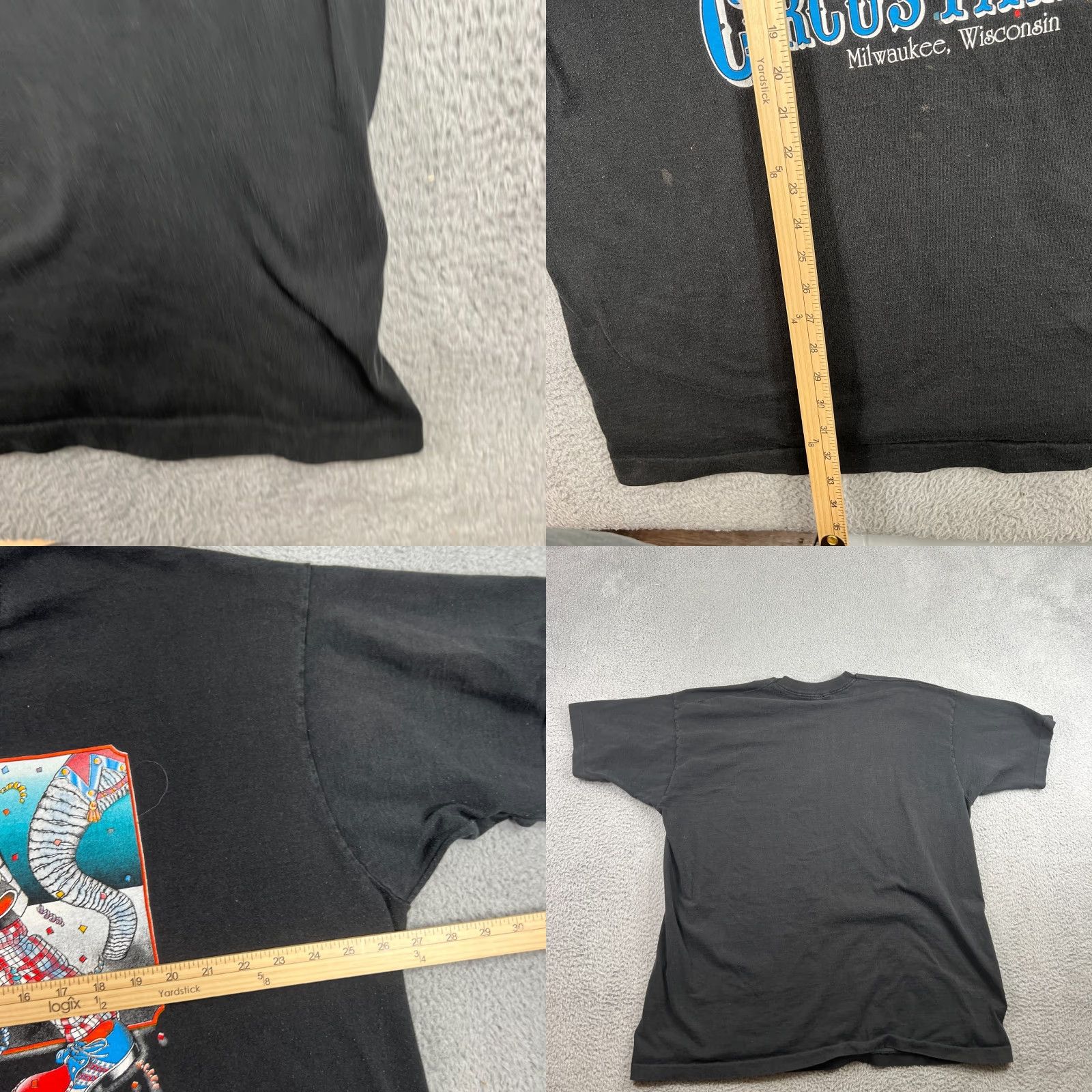 Fruit Of The Loom Vintage Circus Parade Clown Shirt XXXL Mens Regular Short Sleeve Black Cotton Blend 90s 3XL Fruit of the Loom T-Shirt Boys? Size US XXL / EU 58 / 5 - 8 Thumbnail