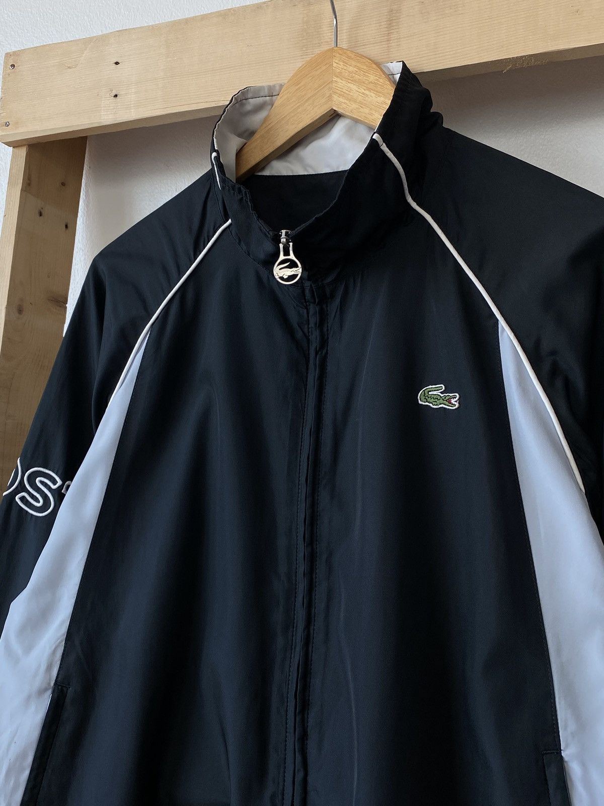 Lacoste Vintage Black Lacoste Windbreaker Jacket Size US M / EU 48-50 / 2 - 4 Thumbnail