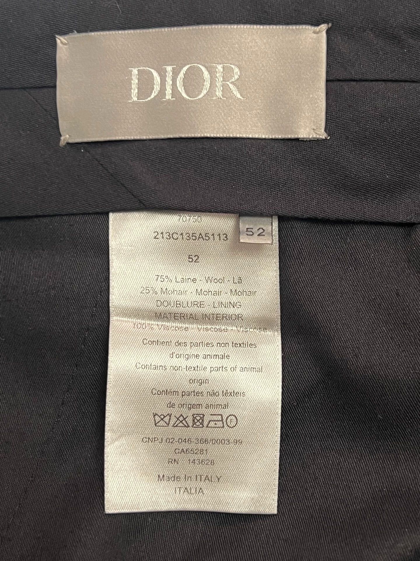 Dior Dior Men's New Wool Trousers Blue 52 Size US 36 / EU 52 - 4 Thumbnail