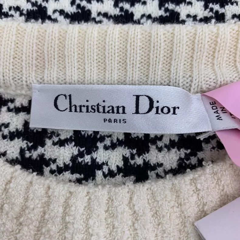 Dior Dior Color-blocked checkered cotton round-neck short-sleeve Size XS / US 0-2 / IT 36-38 - 6 Thumbnail