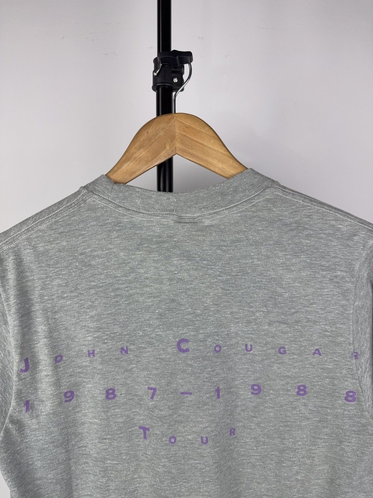 Band Tees × Vintage 1987 Mellencamp Lonesome Jubilee Tour Gray Tee Shirt Size US M / EU 48-50 / 2 - 8 Thumbnail