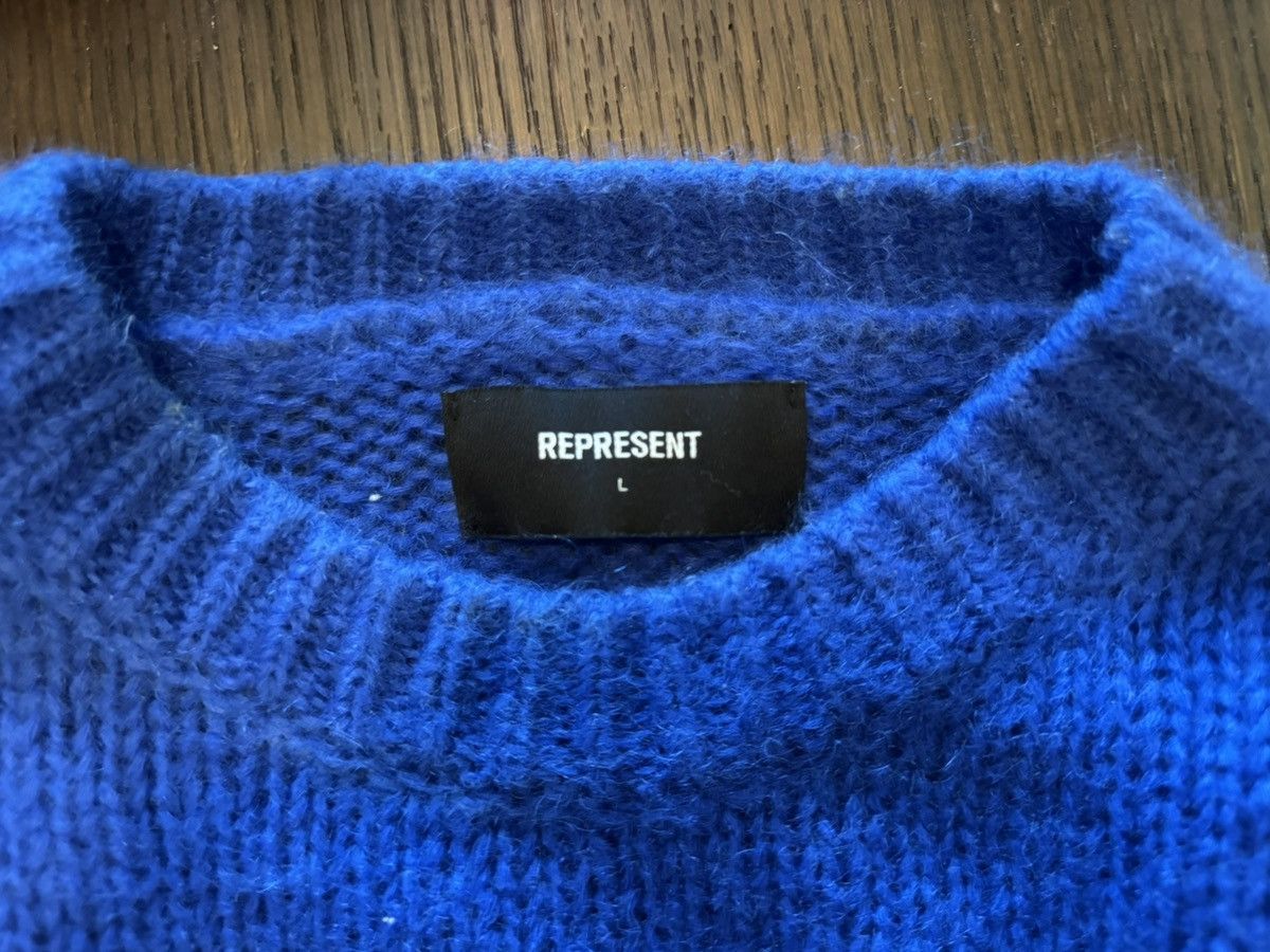 Represent Clo. Blue Mohair Sweater Size US L / EU 52-54 / 3 - 3 Thumbnail