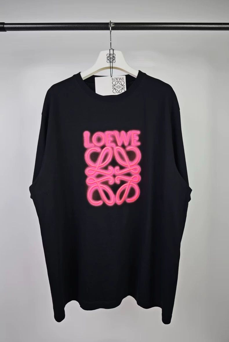Loewe LOEWE Fluorescent neon sign embroidered round neck short s Size M / US 6-8 / IT 42-44 - 1 Thumbnail