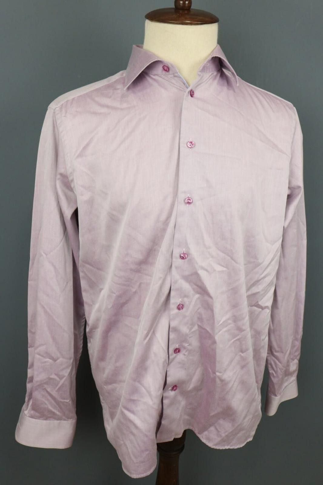 Eton Eton Contemporary Fit Shirt Sz 43 / 17 Purple Button Down Size US M / EU 48-50 / 2 - 7 Thumbnail
