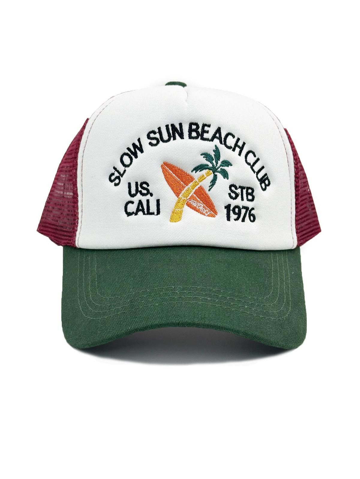 Vintage 'Slow Sun Beach Club' Embroidered Mesh Trucker Hat Size ONE SIZE - 2 Thumbnail
