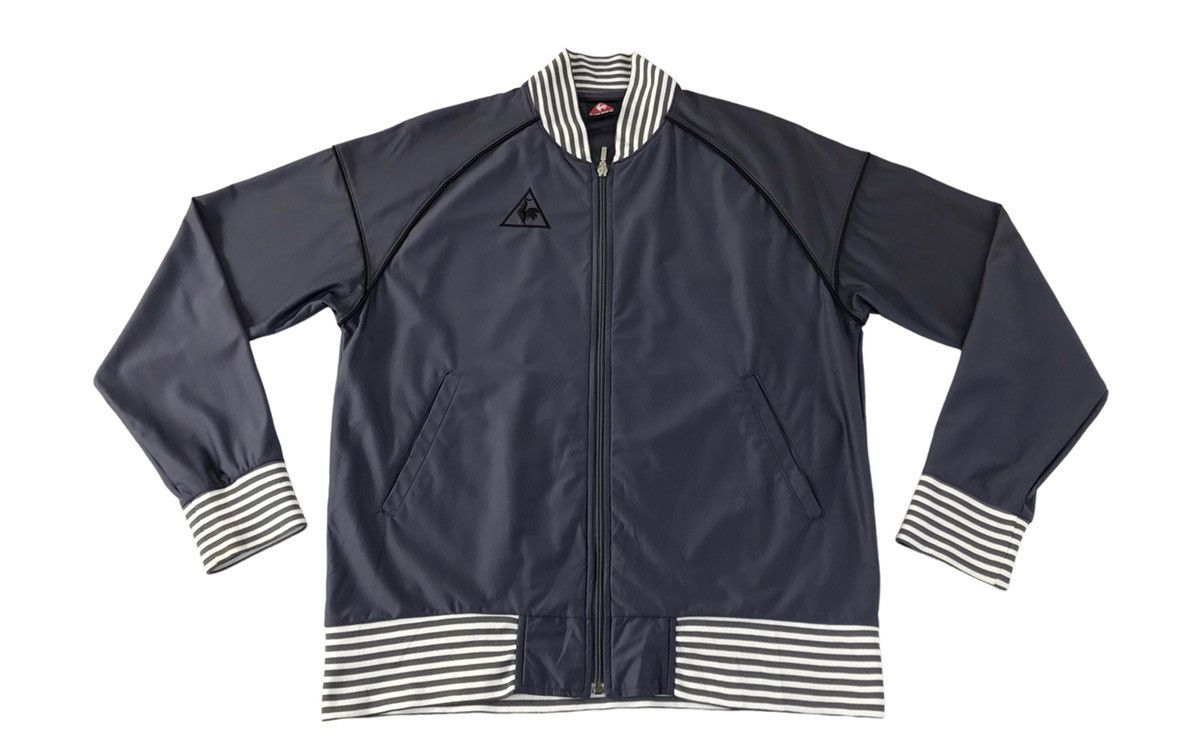 Le Coq Sportif × Vintage Vintage Sweater Sportwear LecoqSportif Zipper Design Striped Size US M / EU 48-50 / 2 - 1 Thumbnail