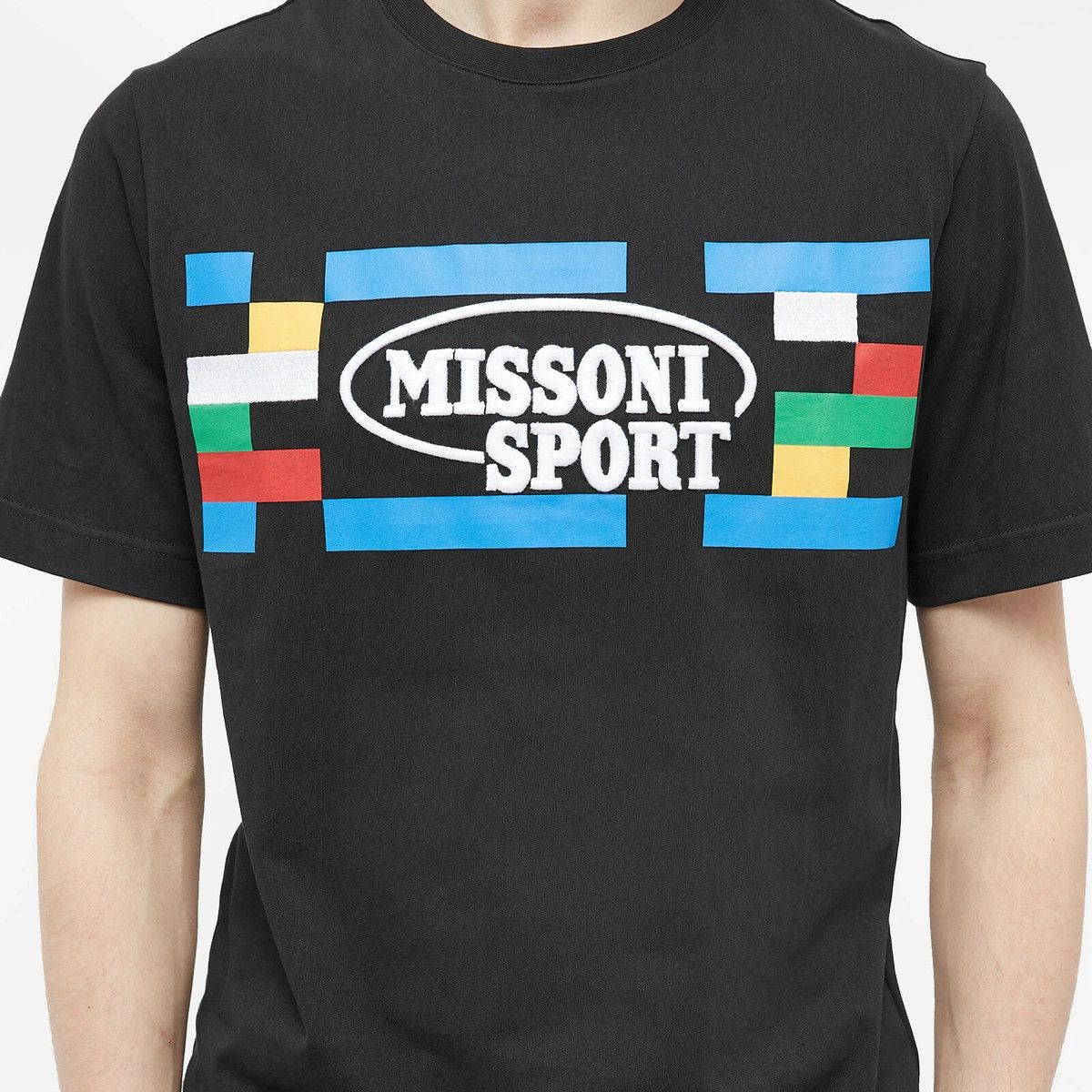 Missoni o1y0225 Logo Crewneck T-Shirt in Black Size US L / EU 52-54 / 3 - 2 Thumbnail