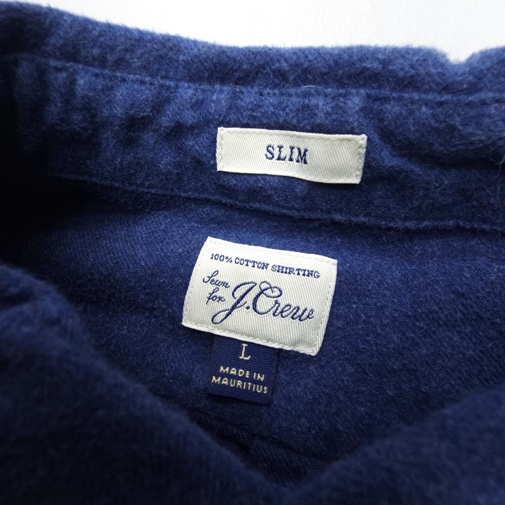 J.Crew VINTAGE J. Crew Cotton Shirting Flannel Mens Large Slim Blue ELbow Patches Button Down Size US L / EU 52-54 / 3 - 3 Thumbnail