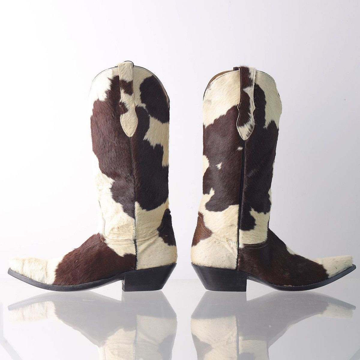 Vintage Cow pattern horse hairs cowboy boot | Grailed