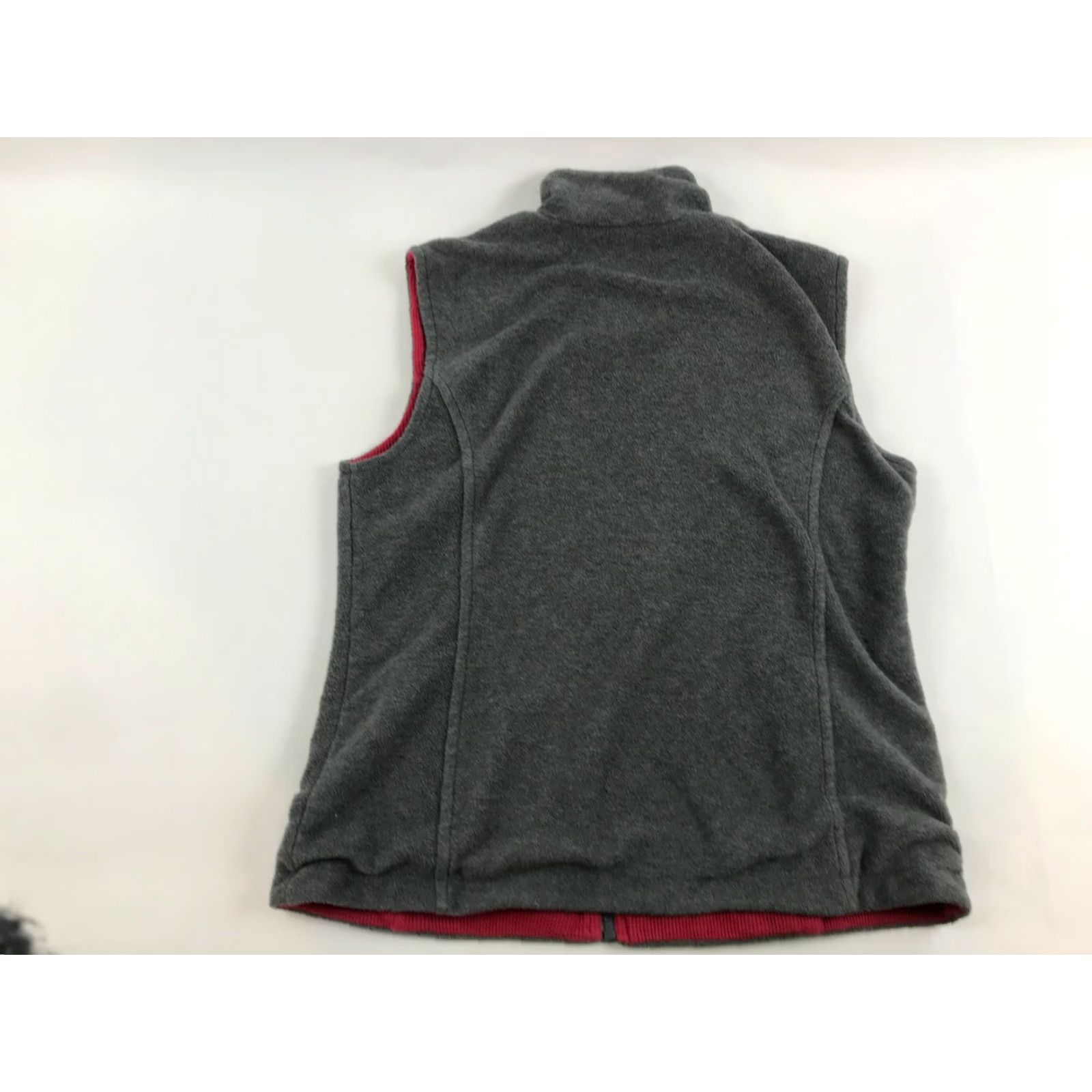 Vintage Ruff Hewn Vest Women's Medium Gray Red Reversible Full Zip Fleece Waffle Modern Outdoor Breathable Size M / US 6-8 / IT 42-44 - 2 Thumbnail