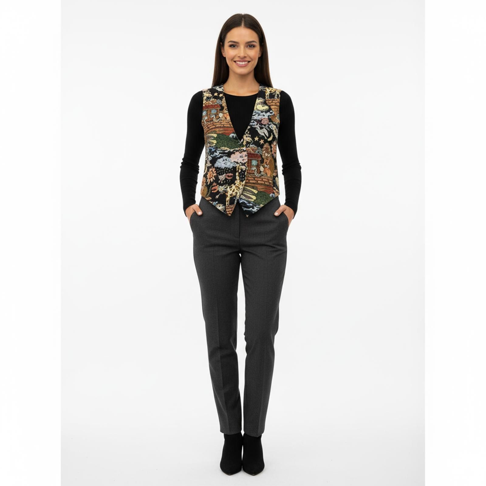 Unknown London Vintage Tapestry Vest with Whimsical Animal & Nature Design Size ONE SIZE - 1 Thumbnail