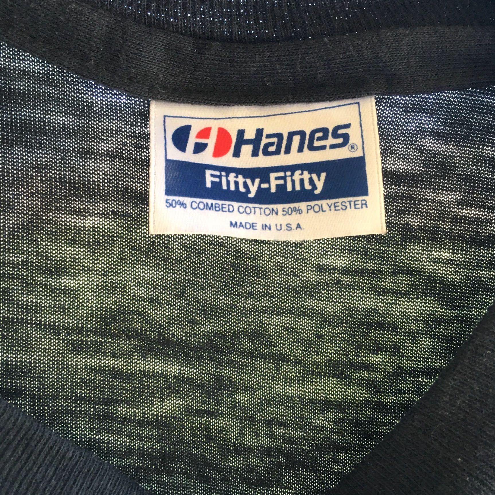 Hanes VINTAGE Hanes T-Shirt USA XL/XXL 50/50 Fed Ex MS. FEDERAL EXPRESS Short Sleeve Men's 1980s Black/Navy Logo Shirt Size US XL / EU 56 / 4 - 3 Thumbnail