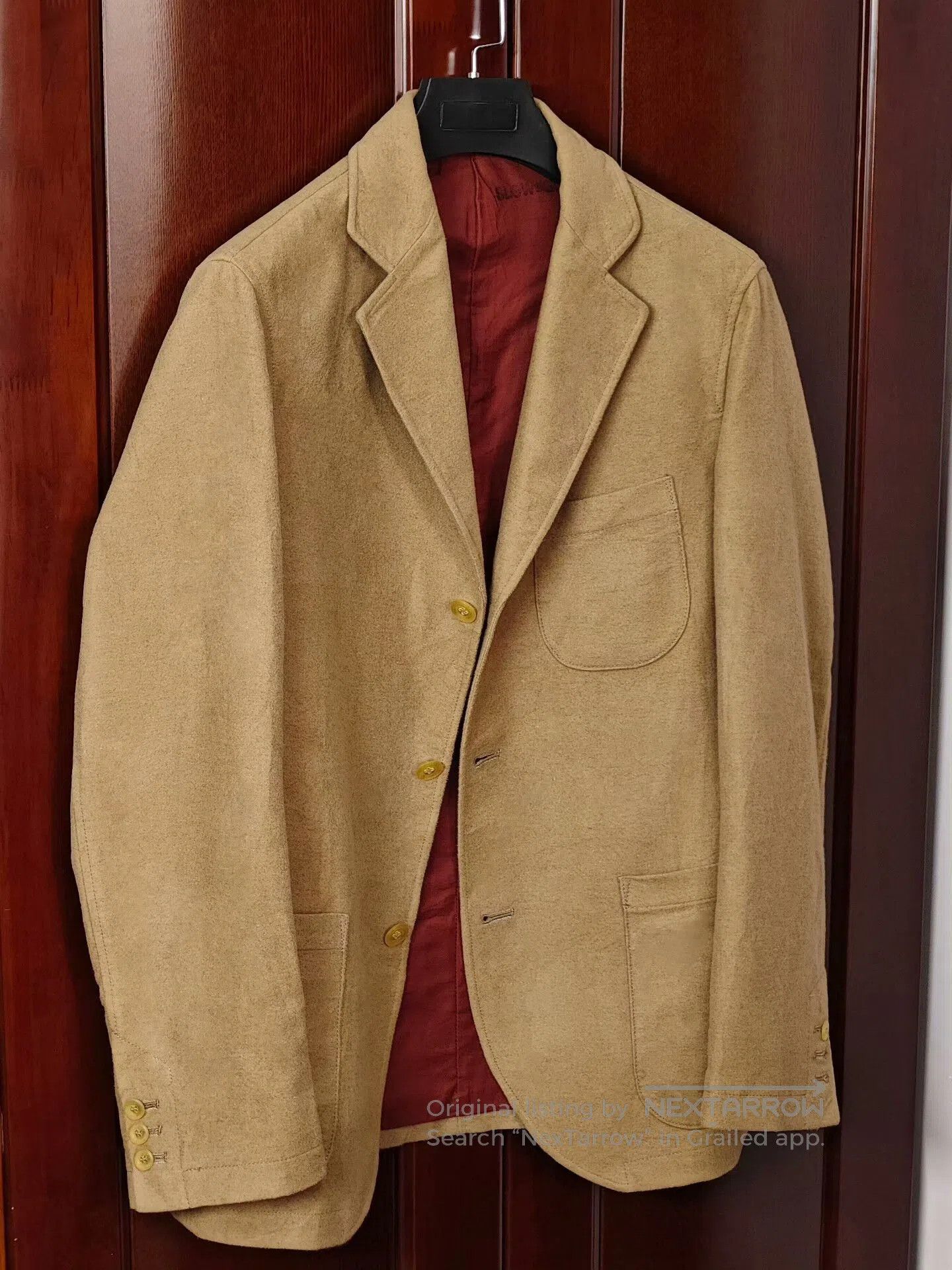 Japanese Designer Beige Blazer Jacket.