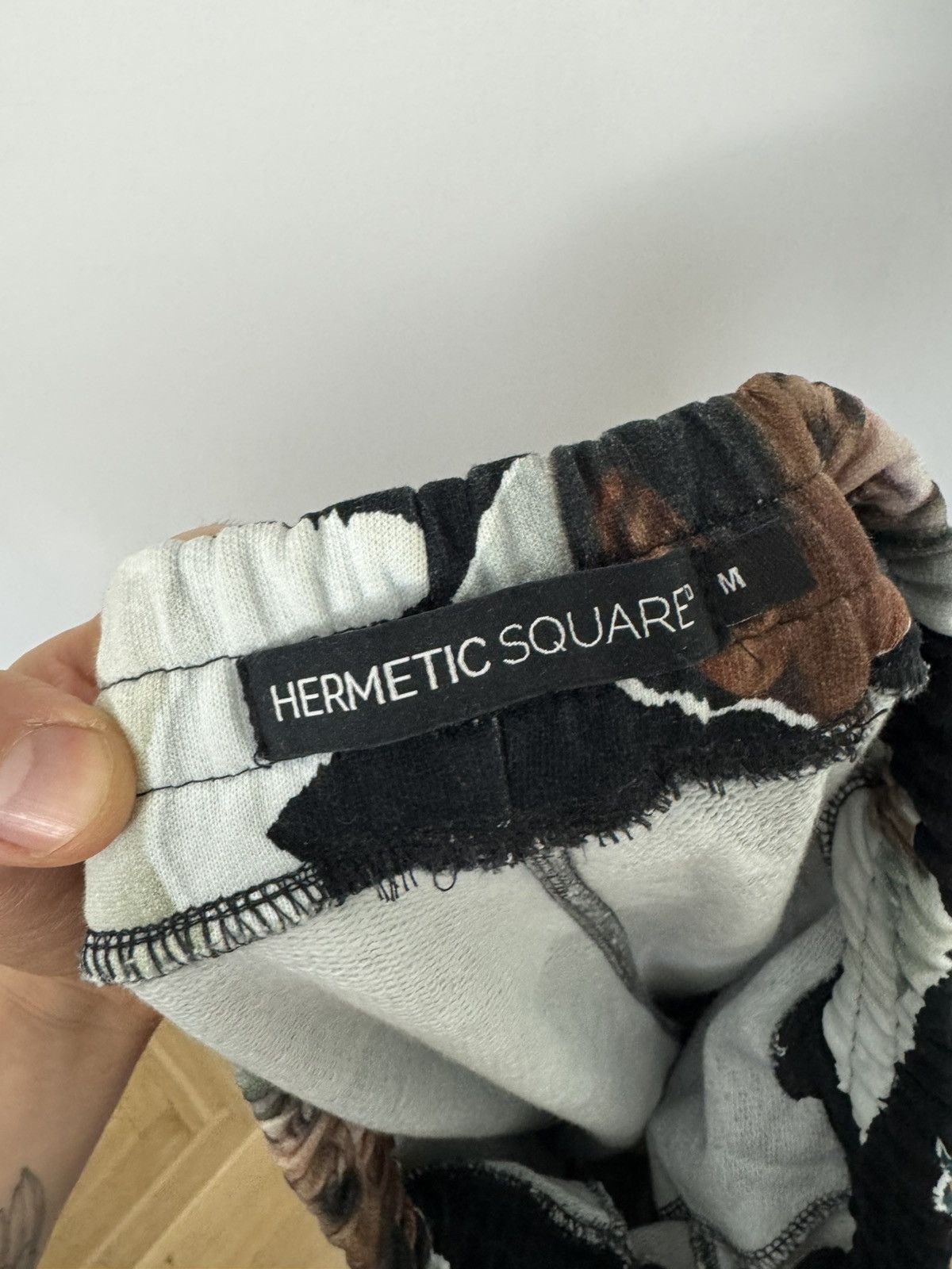 Vintage Hermetic Square Avant Garde Streetwear Fullprint Joggers Size US 30 / EU 46 - 4 Thumbnail