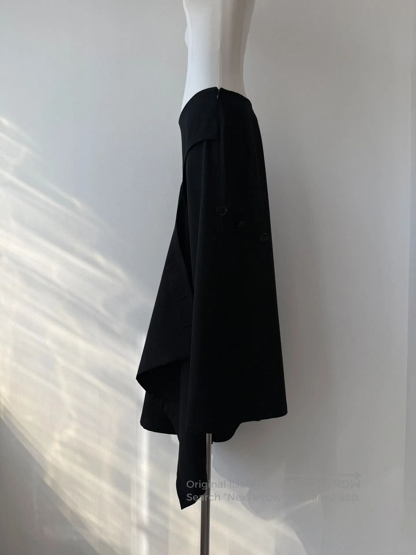 Y's Yohji Yamamoto Y's Black Asymmetrical Long Skirt. Size 22" - 6 Thumbnail