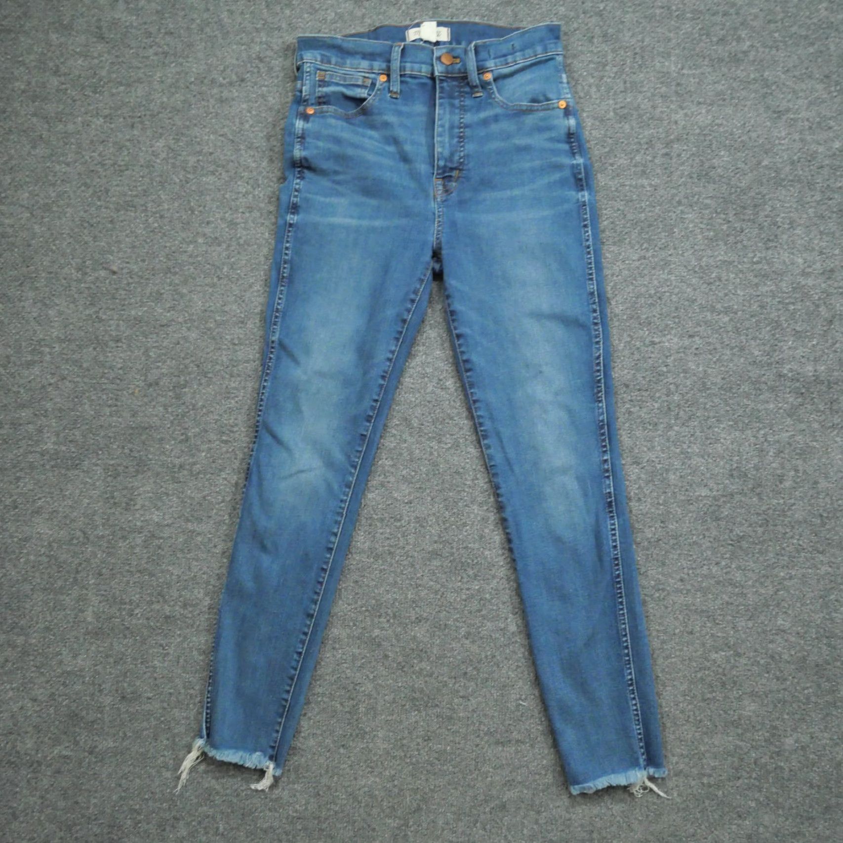 Madewell Madewell Jeans Womens 28 Blue 10 Inch High Rise Skinny Stretch Denim Pants 27x27 Size 28" / US 6 / IT 42 - 2 Thumbnail