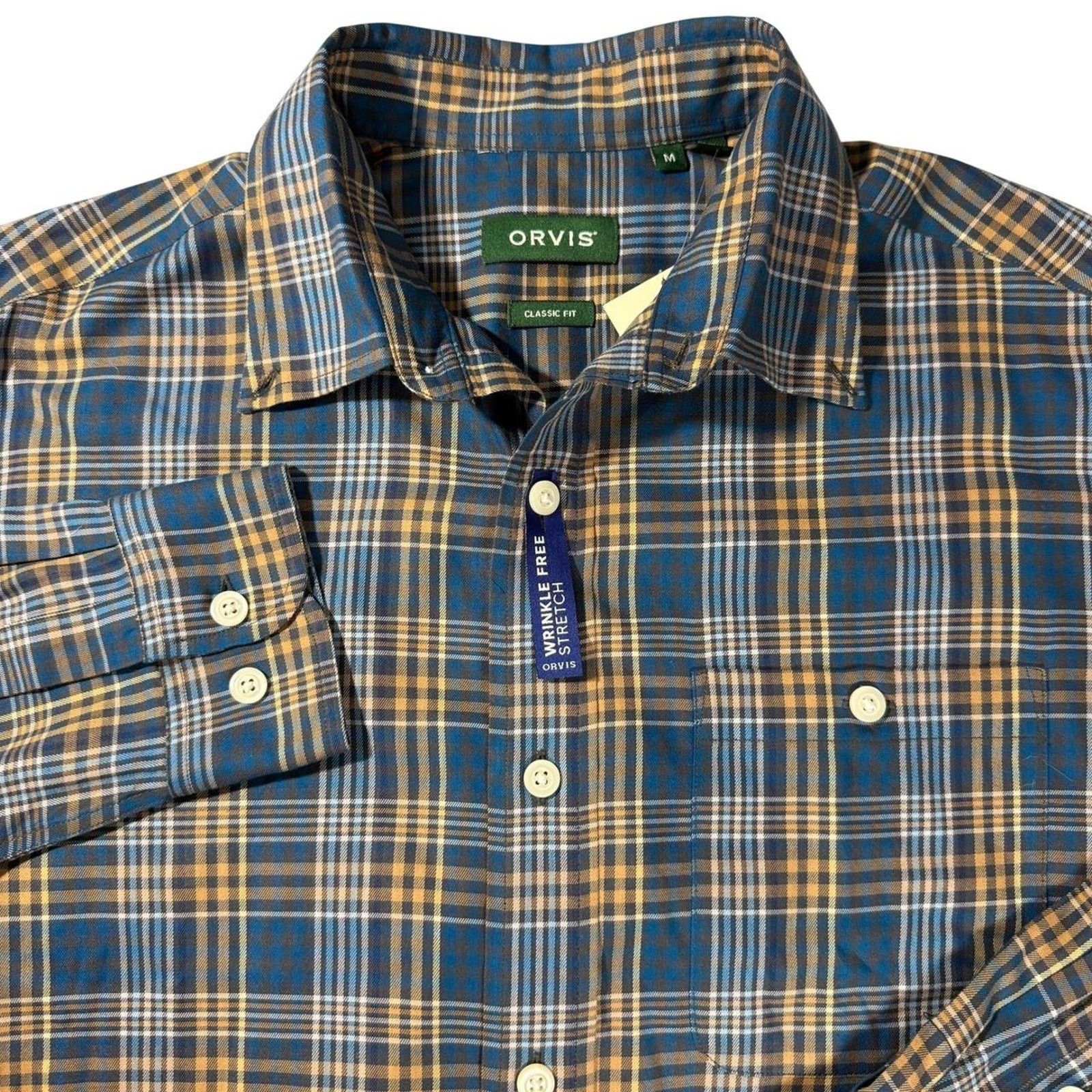 Orvis Orvis Mens Blue Plaid Stretch Button Down Shirt Medium Size US M / EU 48-50 / 2 - 1 Thumbnail