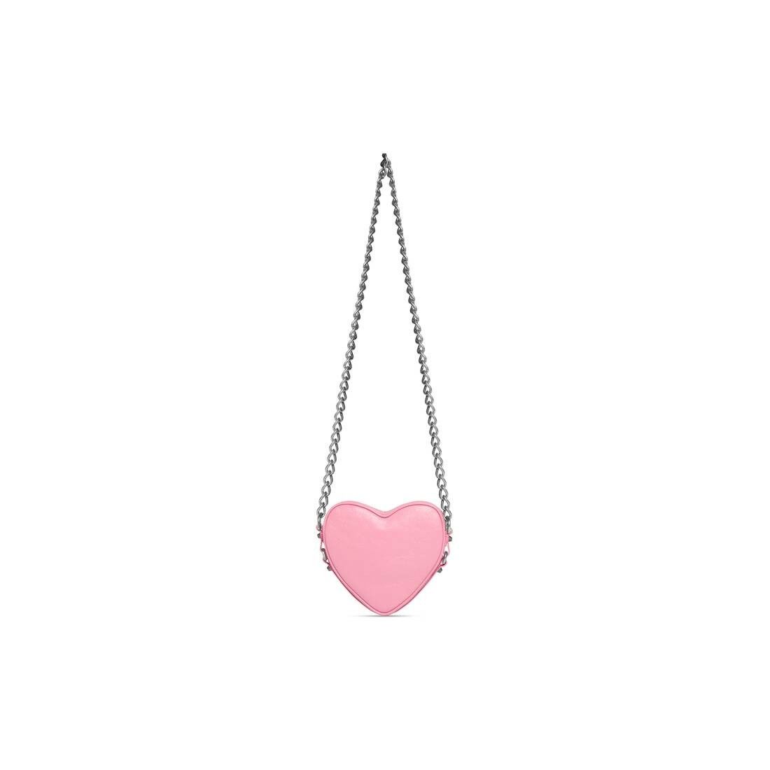 Balenciaga o1tr1nto0525 Size: OS / Le Cagole Heart Mini Bag in Pink Size ONE SIZE - 3 Thumbnail