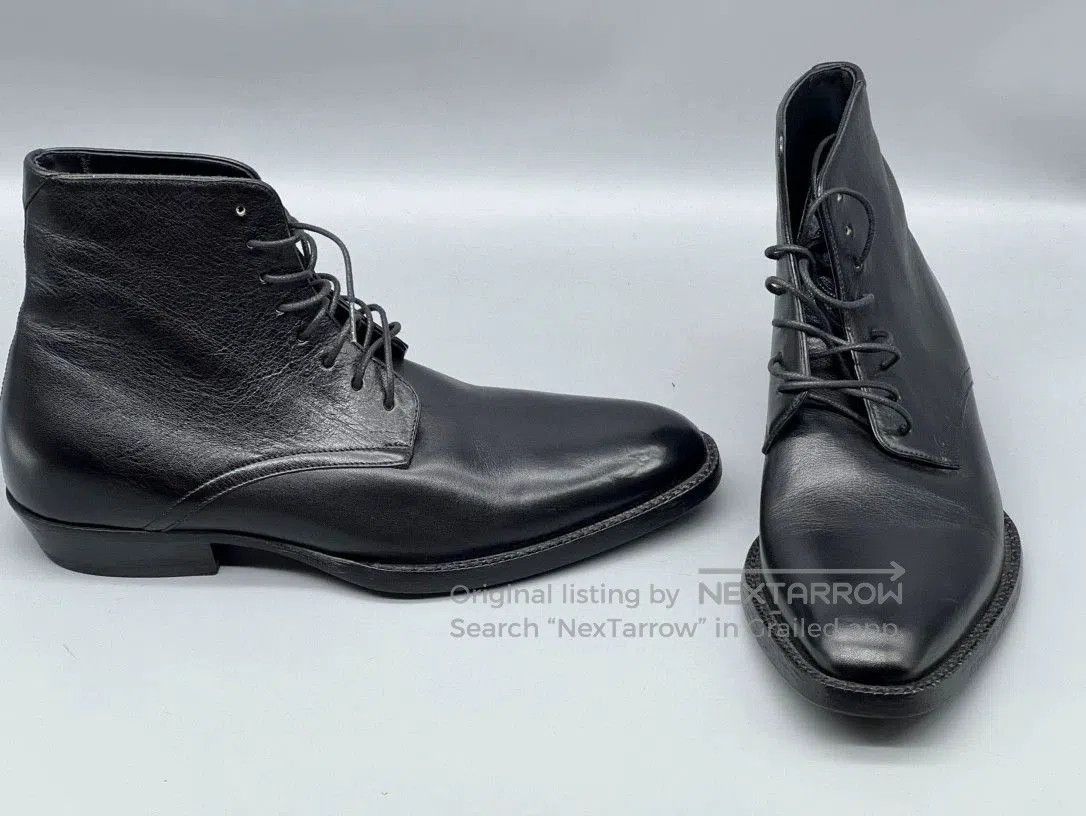 Yves Saint Laurent black leather lace-up ankle boots for men. Size US 7 / EU 40 - 2 Thumbnail