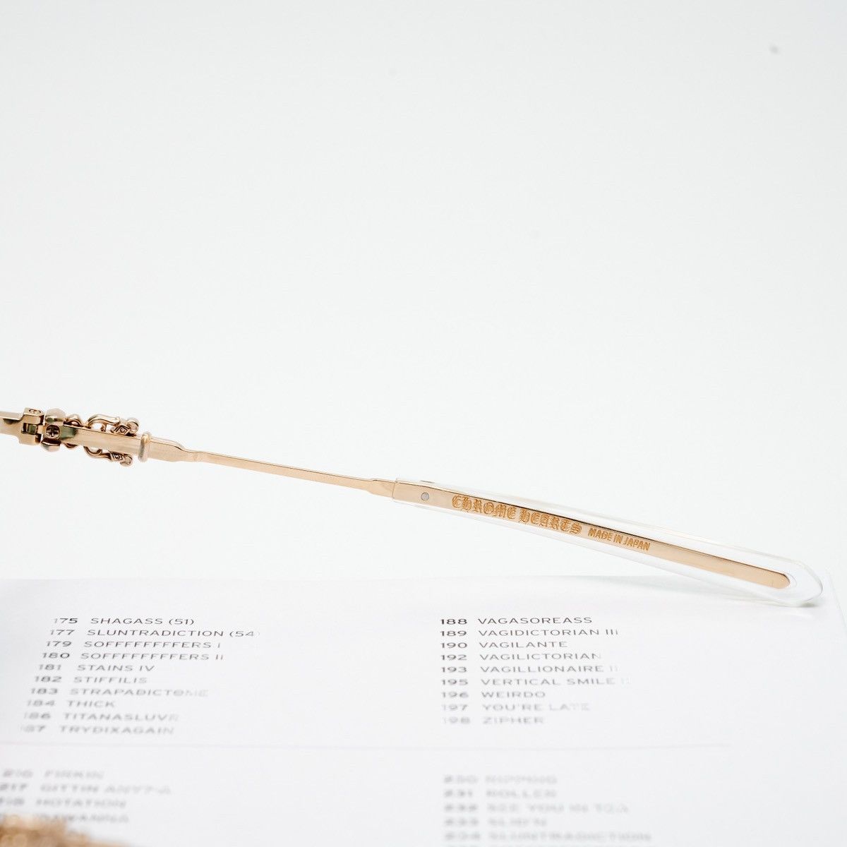 Chrome Hearts CHROME HEARTS WENCE SHINY SILVER/GOLD PLATED- CRYSTAL SUNGLASSES Size ONE SIZE - 4 Thumbnail