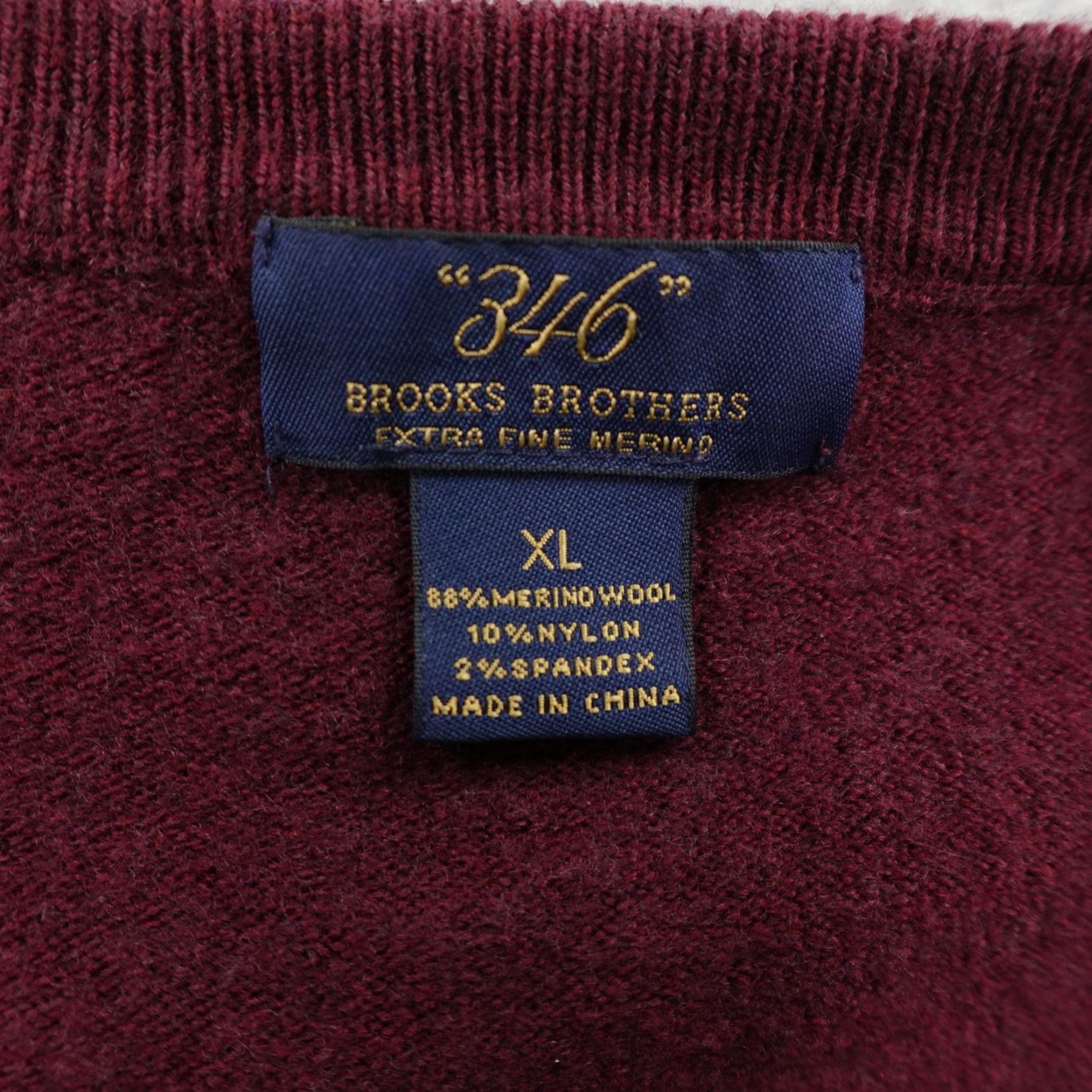Brooks Brothers VINTAGE Brooks Brothers 346 Sweater Mens XL Burgundy Merino Wool Blend V-Neck Pullover Wool Blend Knit Solid Long Sleeve Mens XL Burgundy Size US XL / EU 56 / 4 - 7 Thumbnail