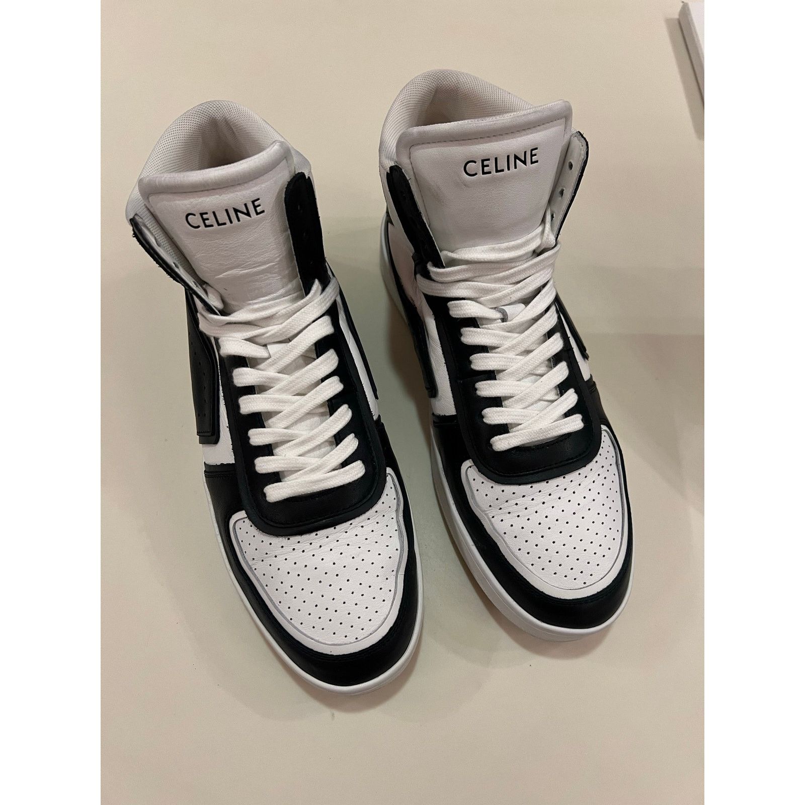 Celine Celine CT-01 Z Black White Leather Trainer Sneaker Size 43 Size US 10.5 / EU 43-44 - 2 Thumbnail