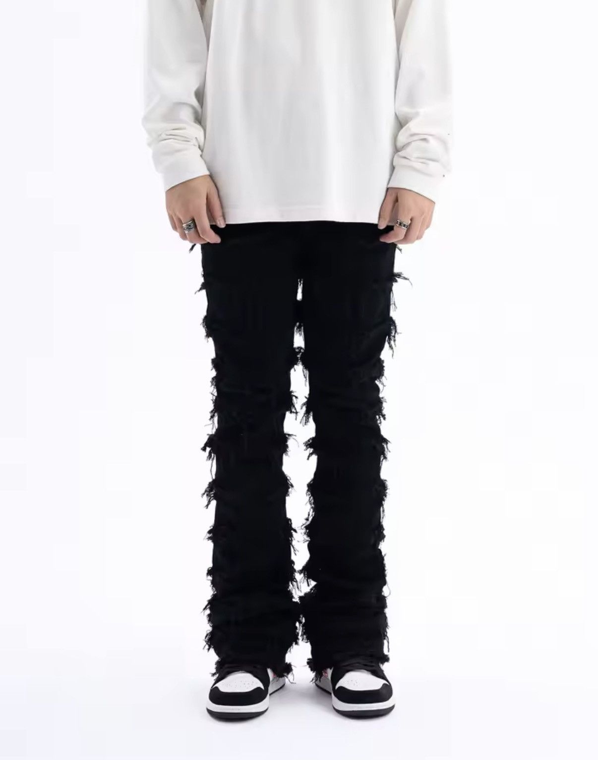 Japanese Brand Destruction Waxed Jeans y2k retro trousers Size US 32 / EU 48 - 6 Thumbnail