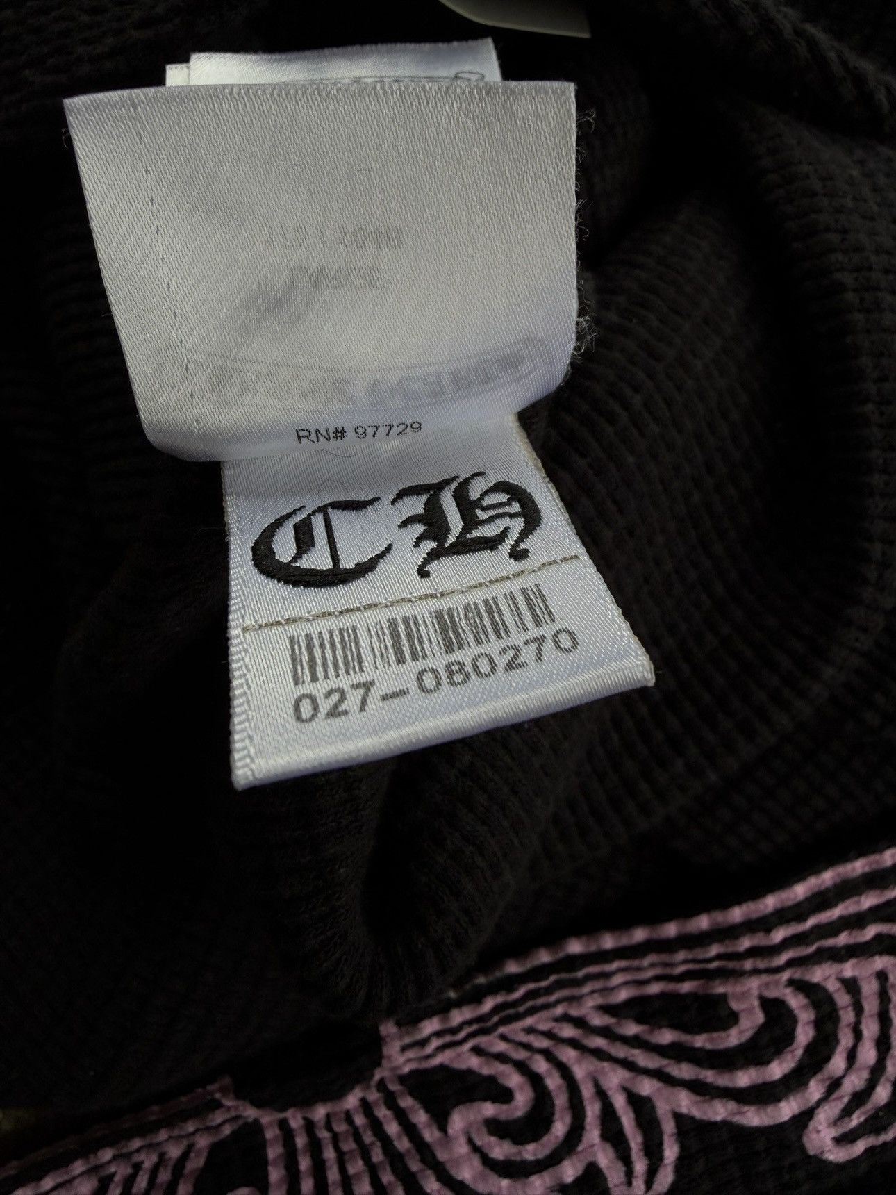 Chrome Hearts Chrome Hearts Matty Boy Black Pink Thermal Size US L / EU 52-54 / 3 - 18 Thumbnail