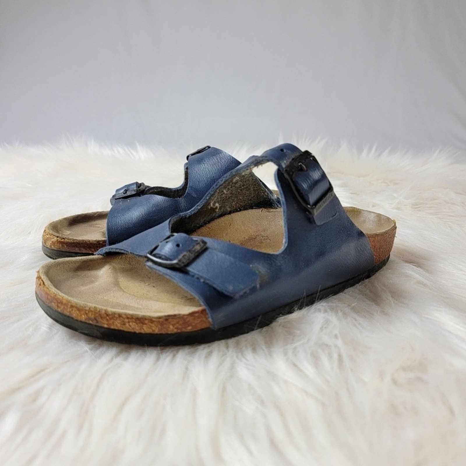 Birkenstock Birkenstock Navy Blue Leather Milano Sandals - 6 Size US 6 / IT 36 - 3 Thumbnail