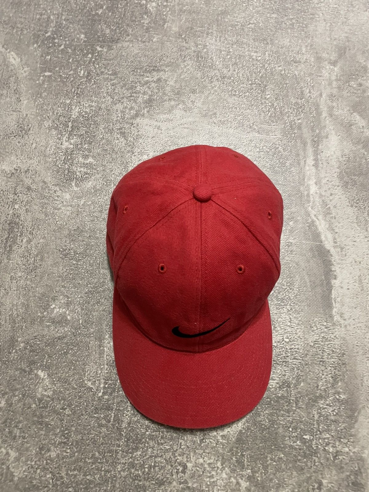 Nike × Vintage Vintage Nike Swoosh Logo Red Cap Hat Y2K Size ONE SIZE - 8 Thumbnail
