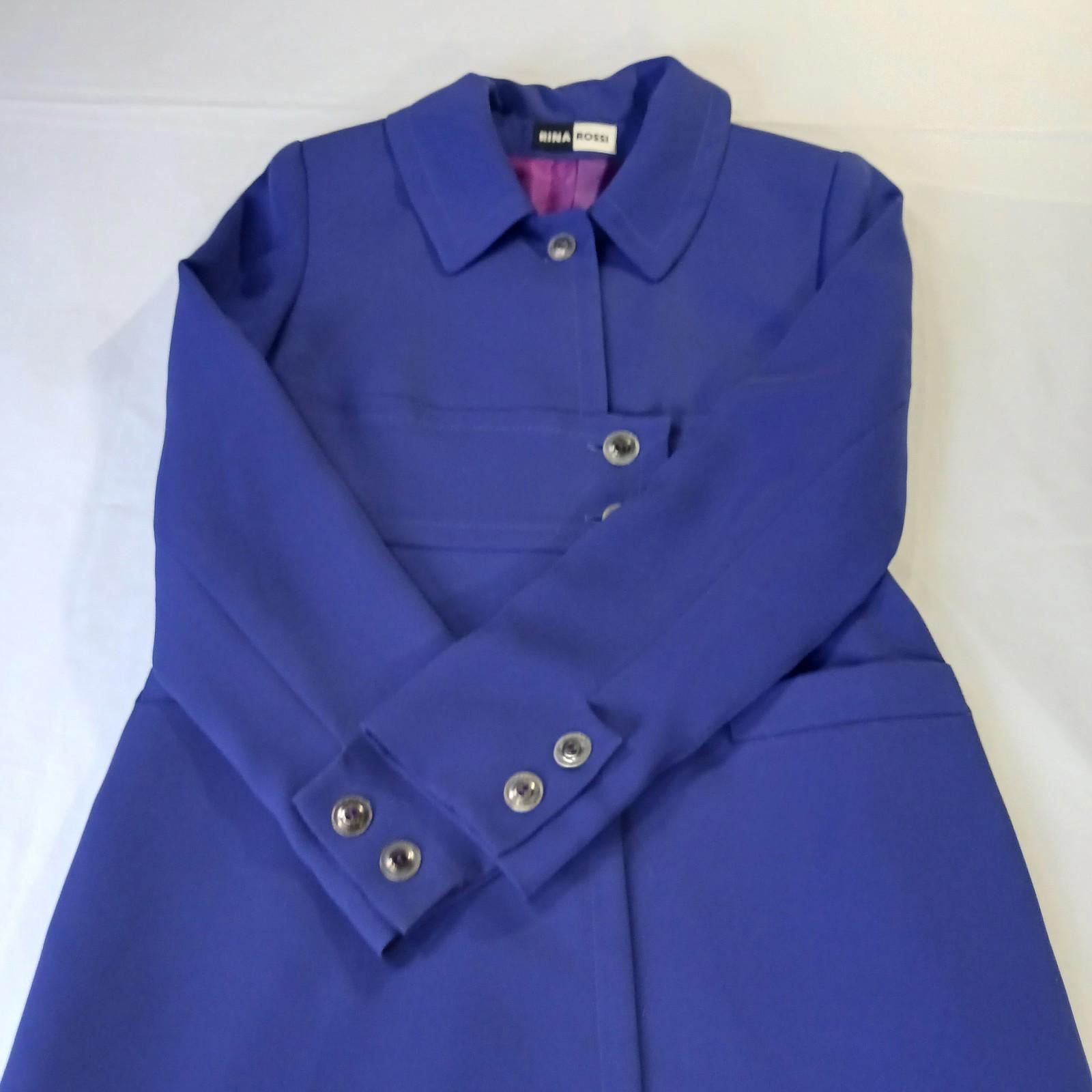 Designer Rina Rossi Women's Purple Blue Dress Casual Blazer Coat Sz 4 Size S / US 4 / IT 40 - 1 Thumbnail