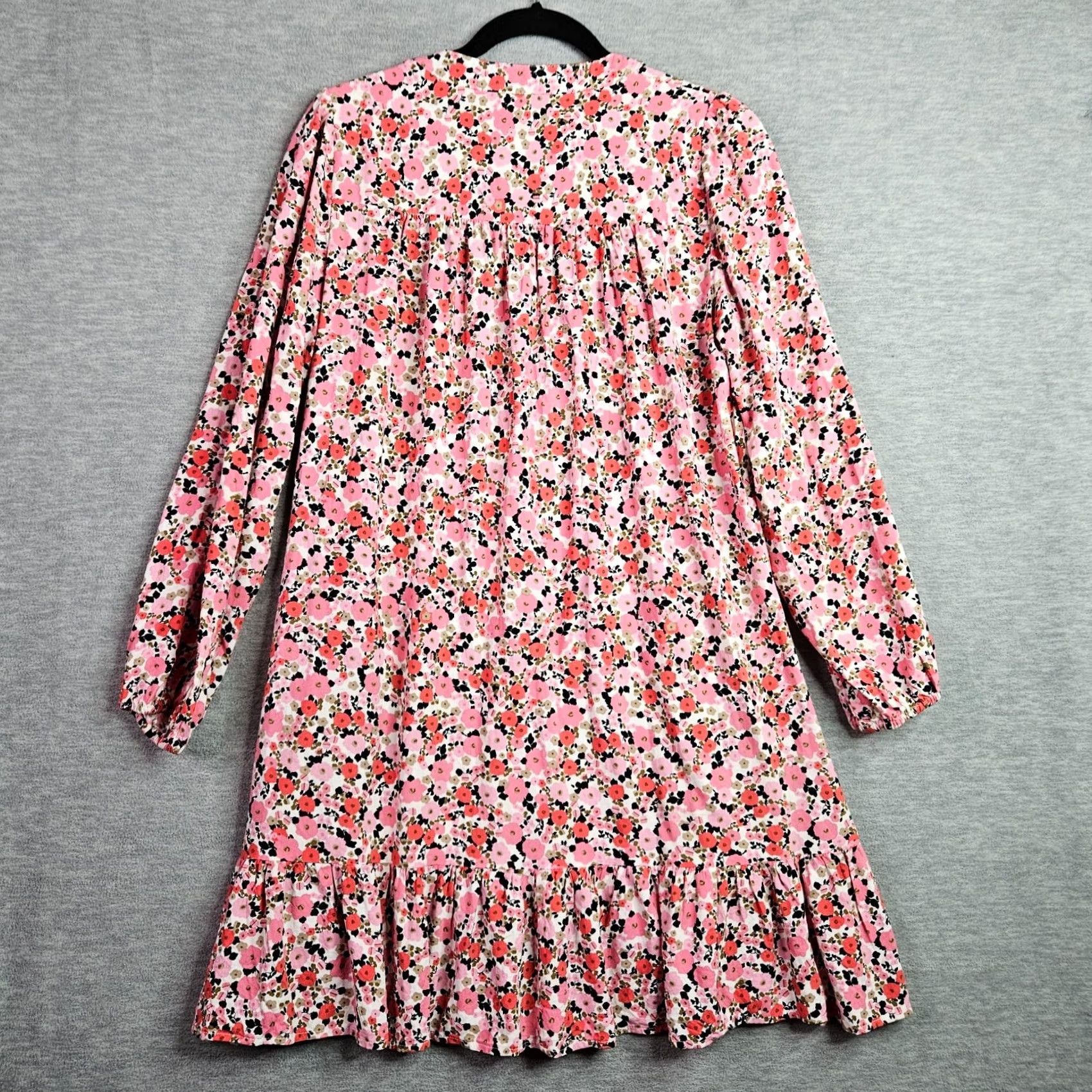 Tommy Hilfiger Tommy Hilfiger Dress Women’s Small Pink Floral Tiered Ruffle Boho Dress Floral Pattern Pink Varsity A-Line Women S Small Cap Sleeve Not Available Size S / US 4 / IT 40 - 2 Thumbnail