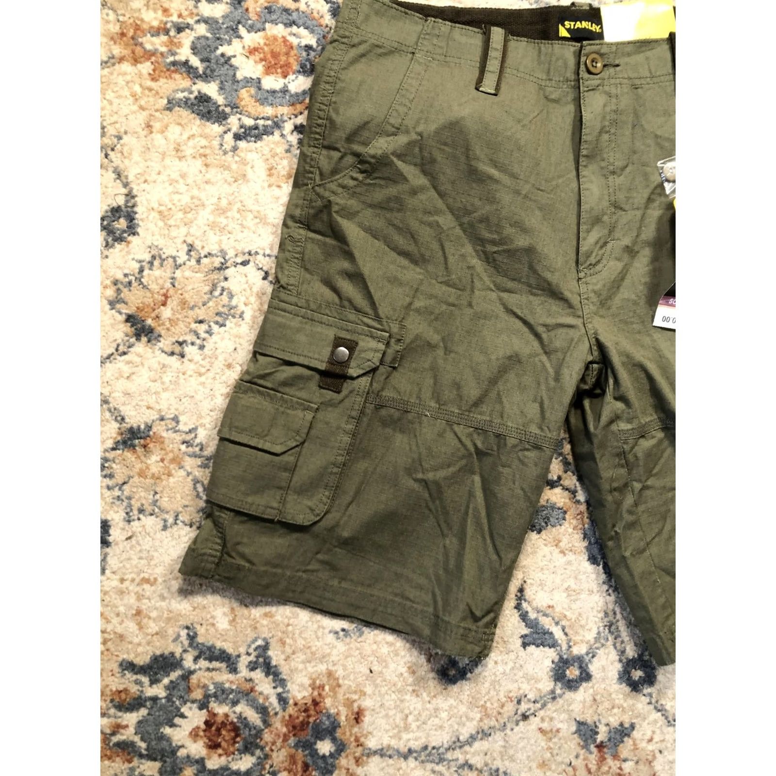 Vintage Stanley Cargo Shorts Mens 34 Green Cotton Rip Stop Utility Pockets Cargo Shorts Mens 34 Green Cotton Rip Stop Utility Work Pockets Size US 34 / EU 50 - 4 Thumbnail